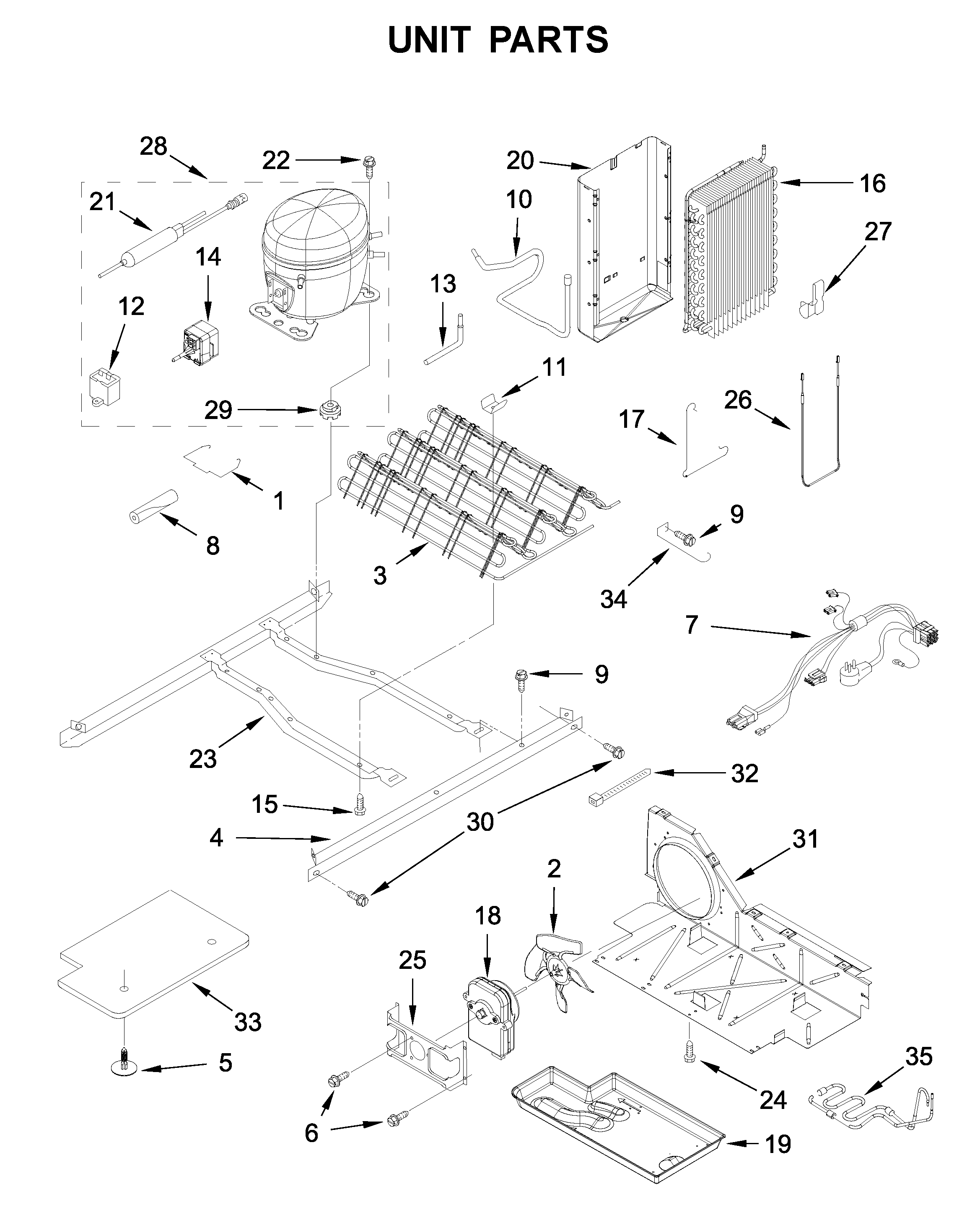 Whirlpool WRS315SNHB00 unit parts diagram