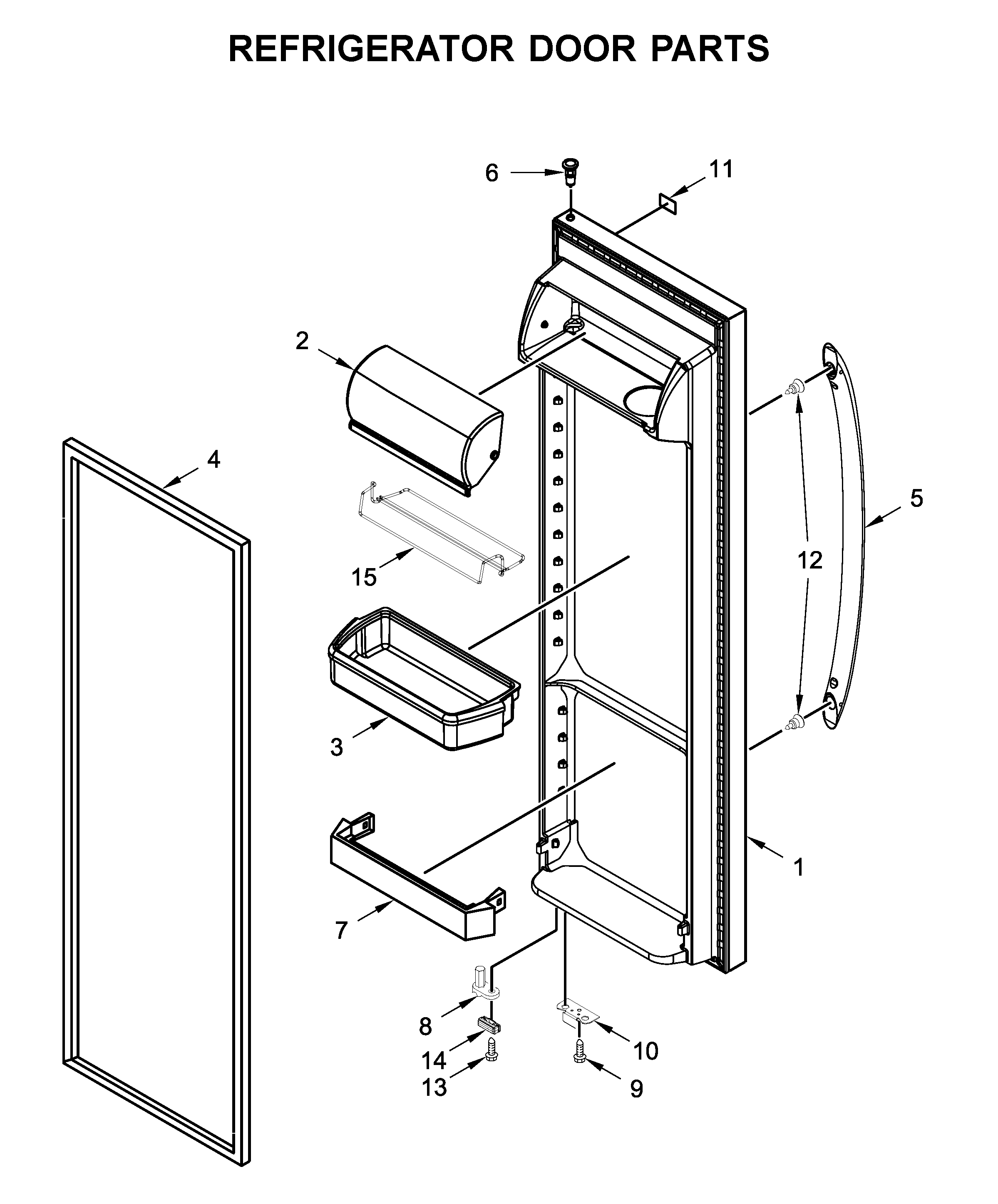 Whirlpool WRS321SDHB00 refrigerator door parts diagram
