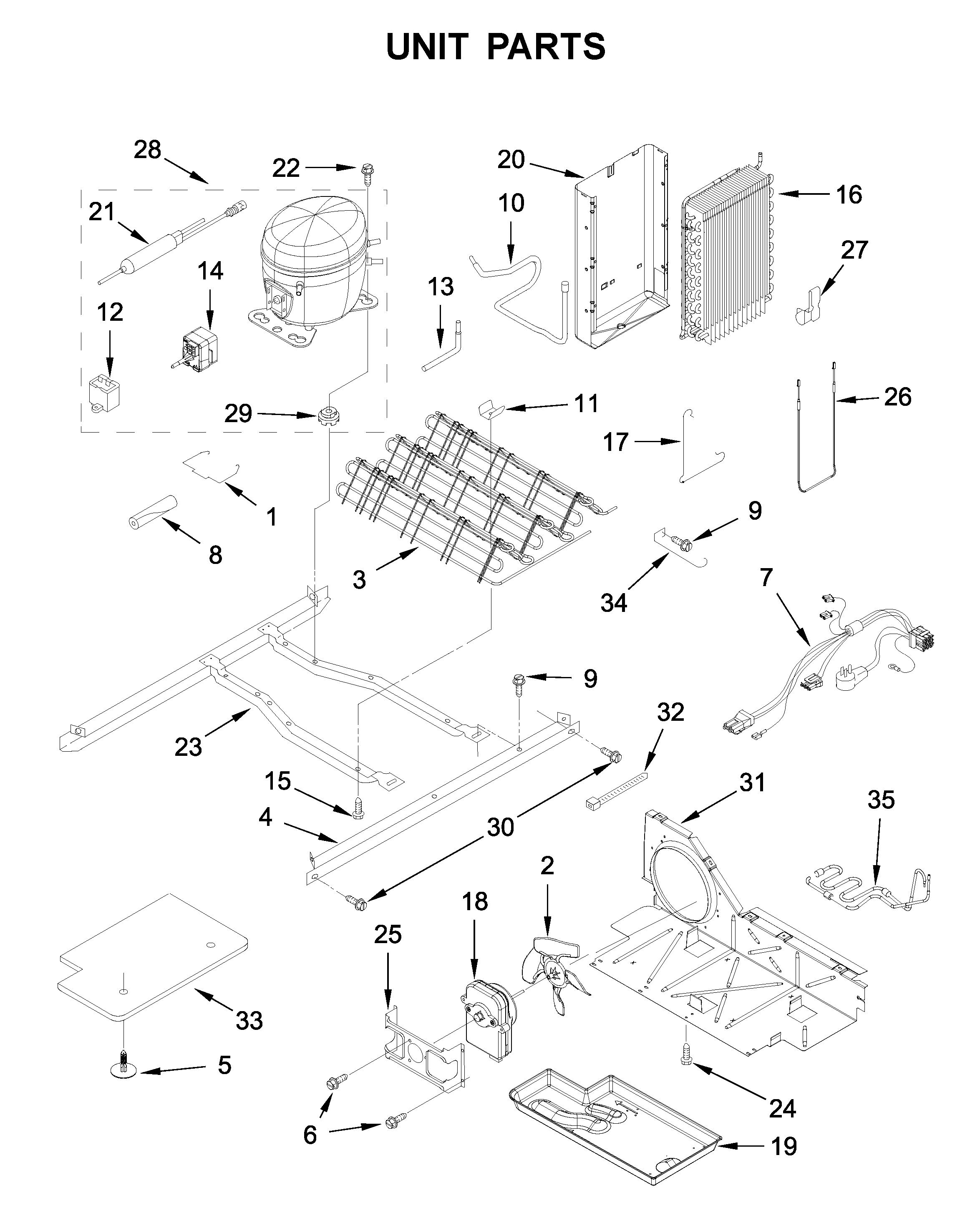 Whirlpool WRSA15SNHN00 unit parts diagram
