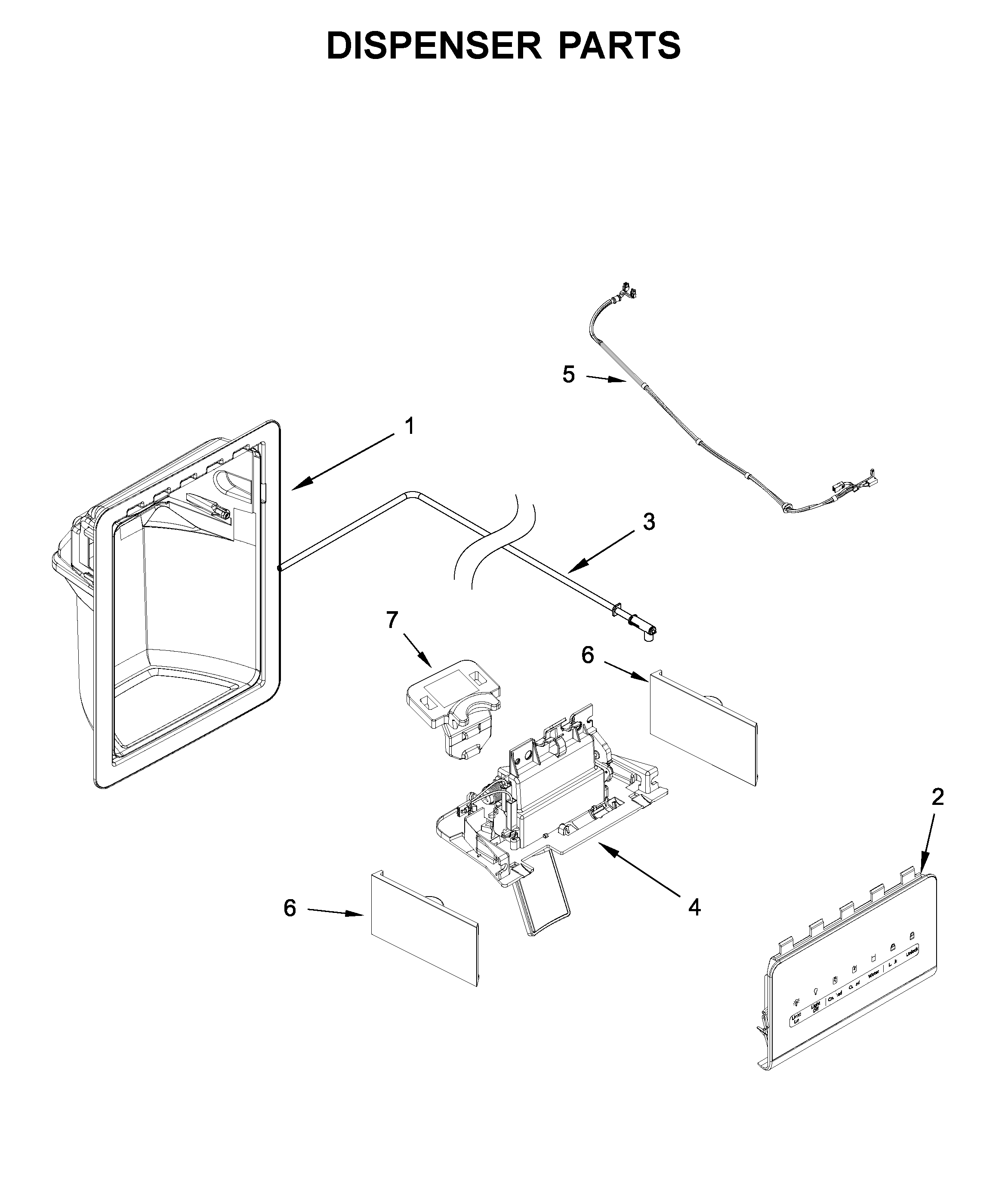 Whirlpool WRS331SDHM00 dispenser parts diagram