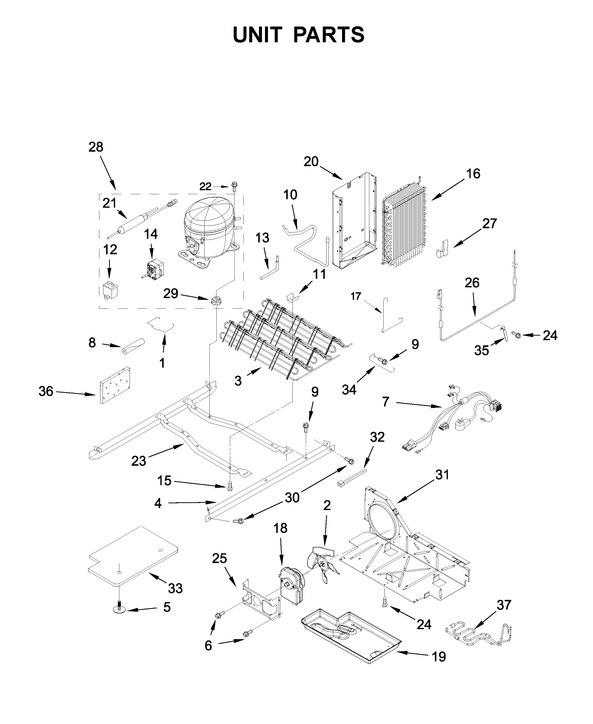Whirlpool WRS315SNHW01 unit parts diagram