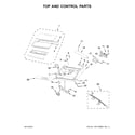 Whirlpool WTW2000HW0 top and control parts diagram