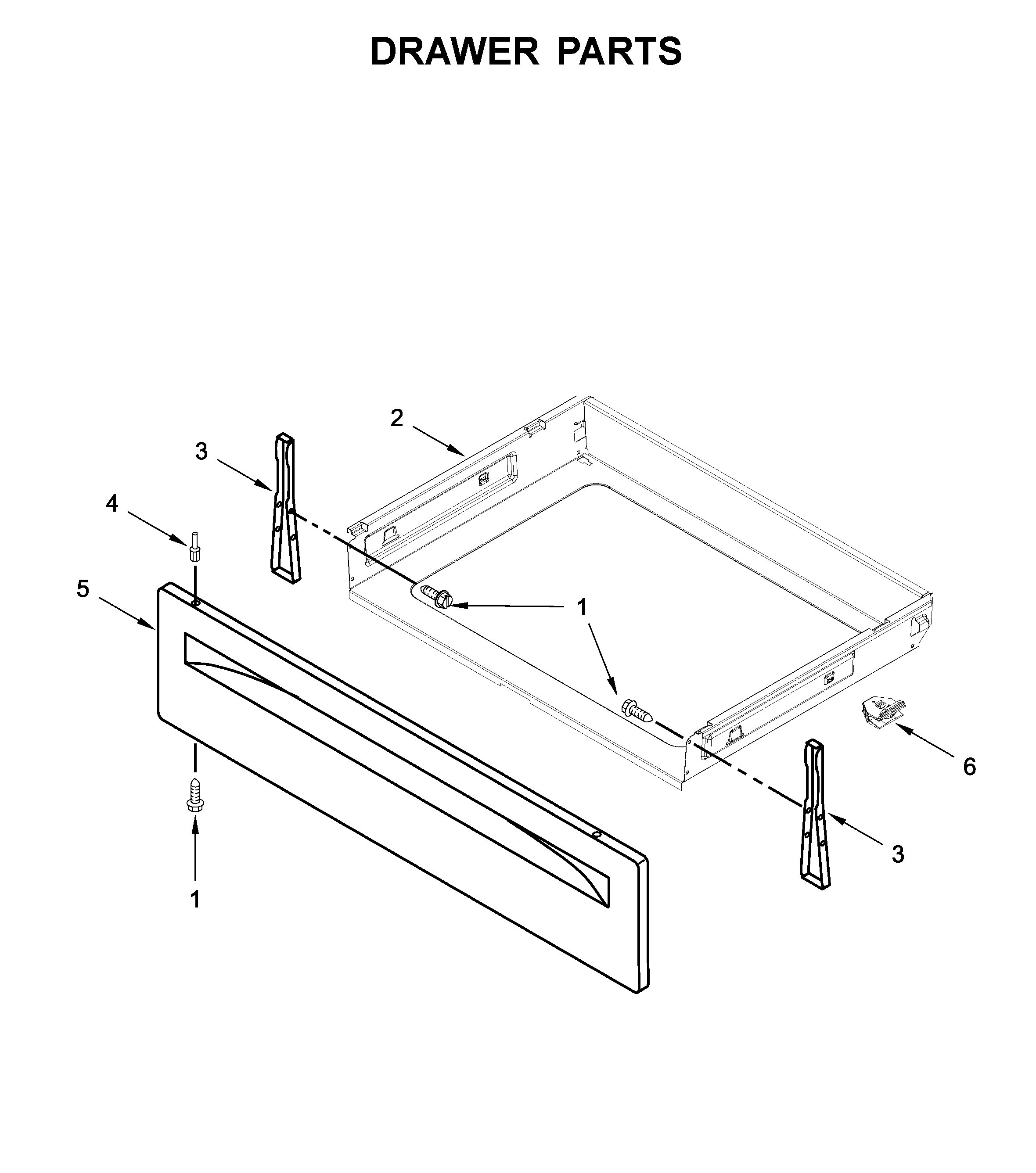 Whirlpool YWFC150M0EB3 drawer parts diagram