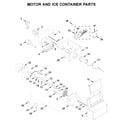 Whirlpool WRS315SDHZ01 motor and ice container parts diagram