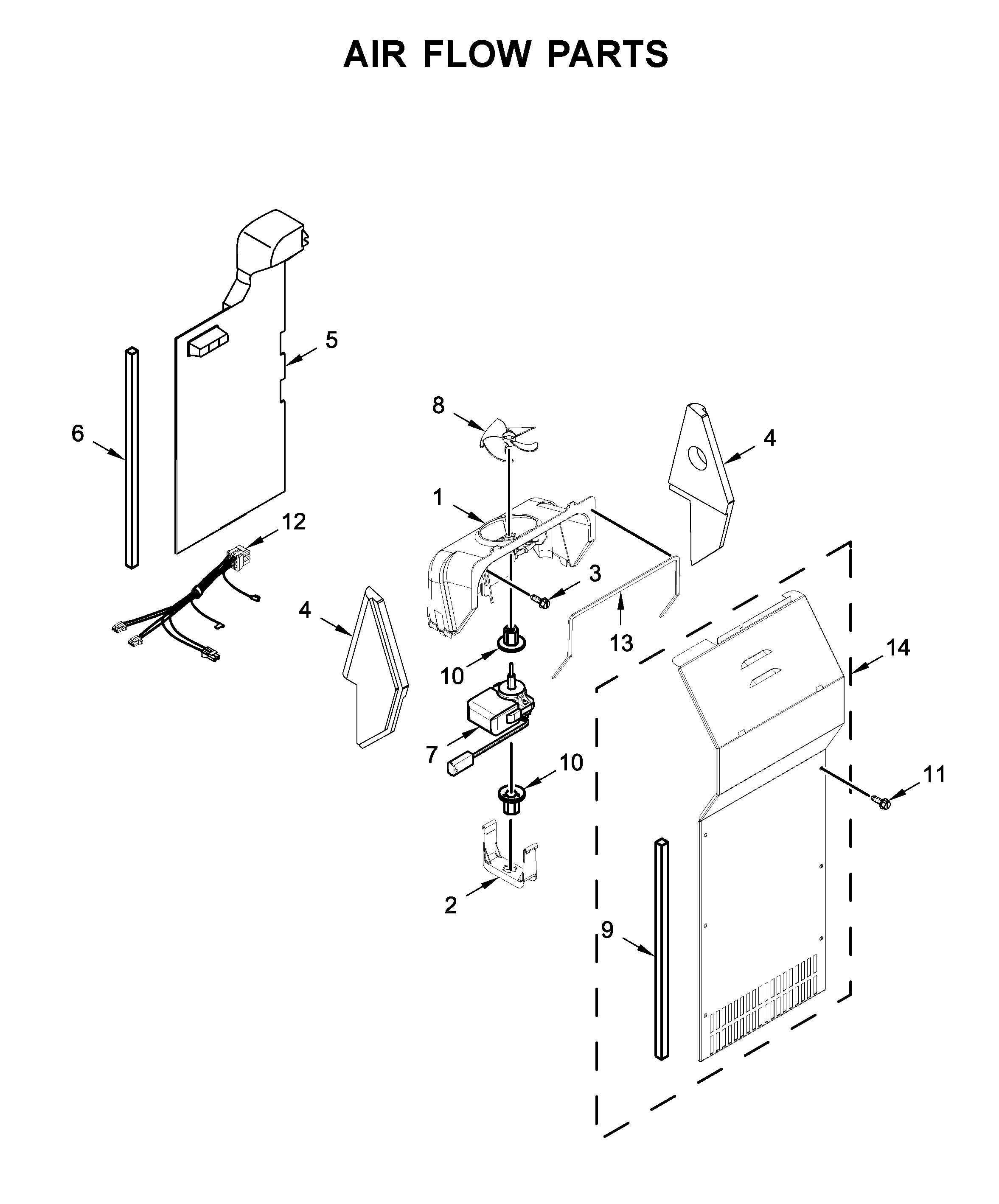 Whirlpool WRS315SDHZ01 air flow parts diagram