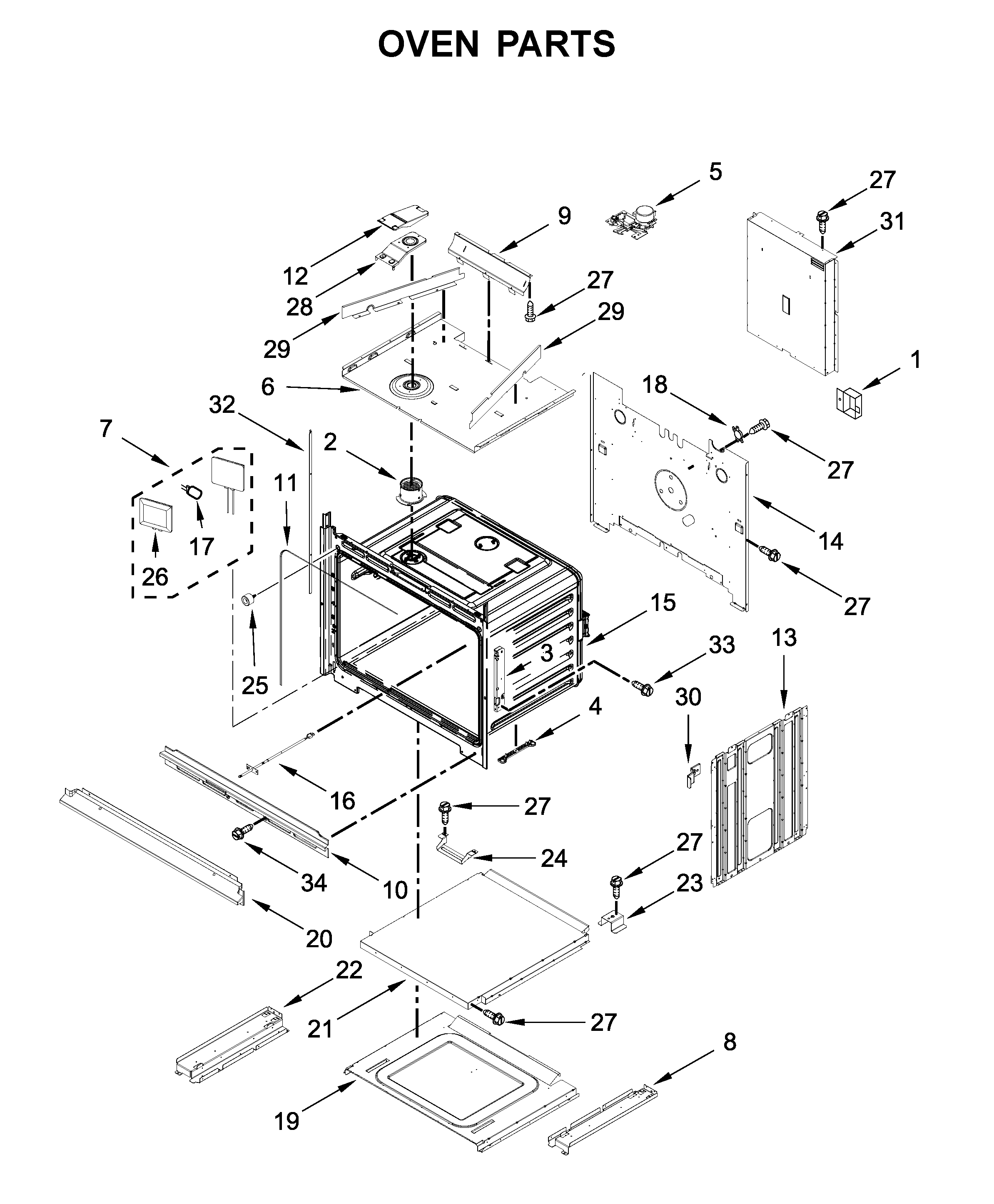Jenn-Air JMW2430DP04 oven parts diagram