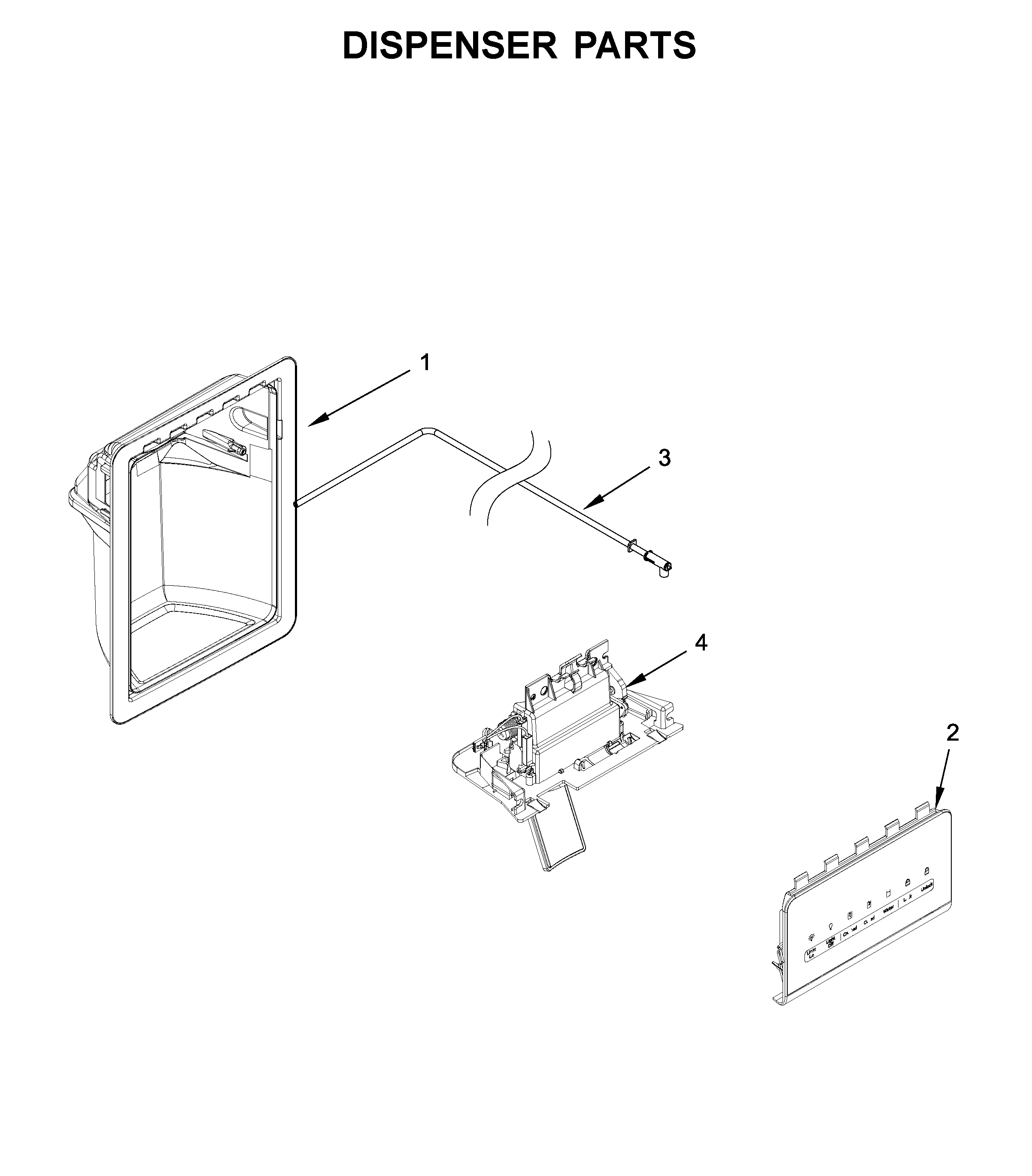 Whirlpool WRS311SDHB00 dispenser parts diagram