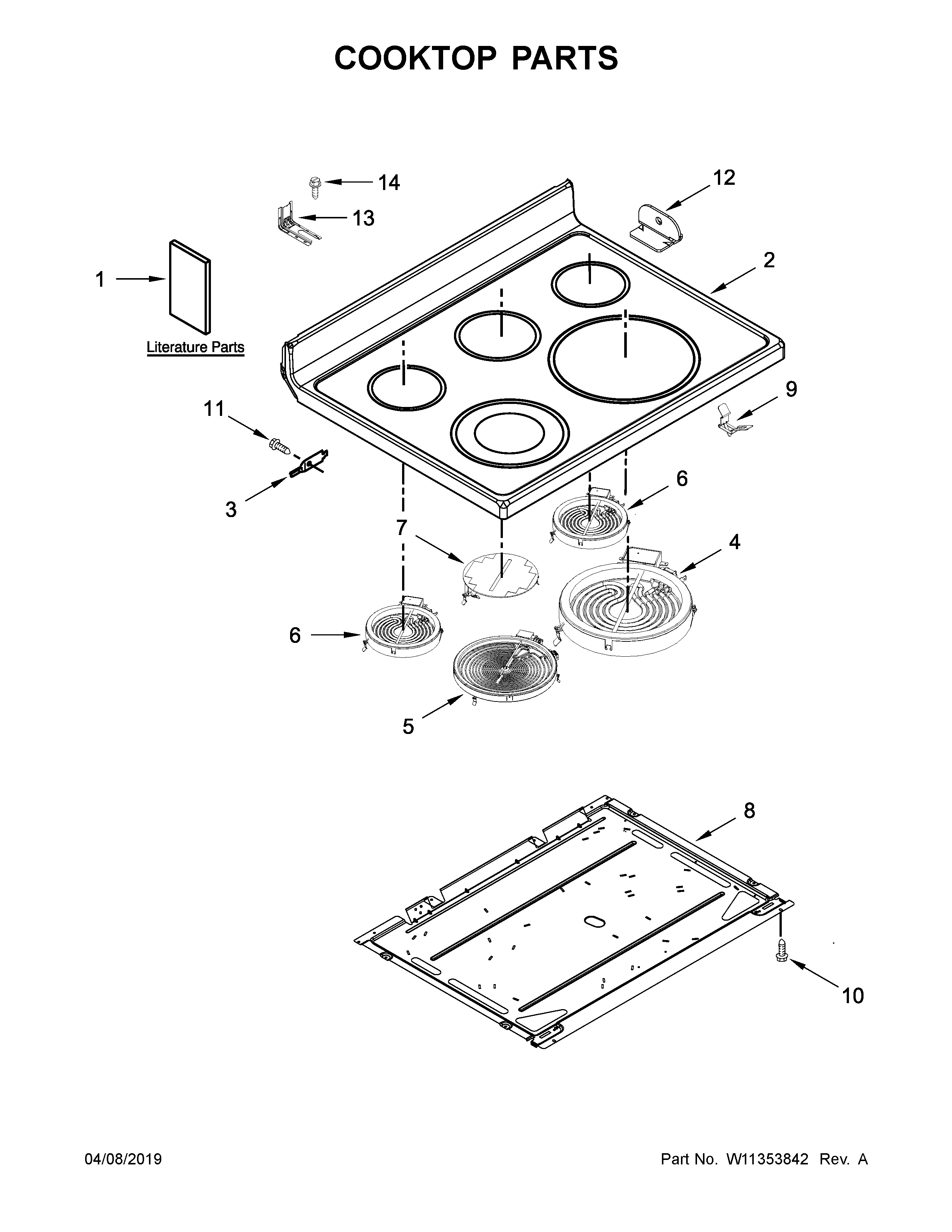 Maytag YMER8800FZ2 cooktop parts diagram