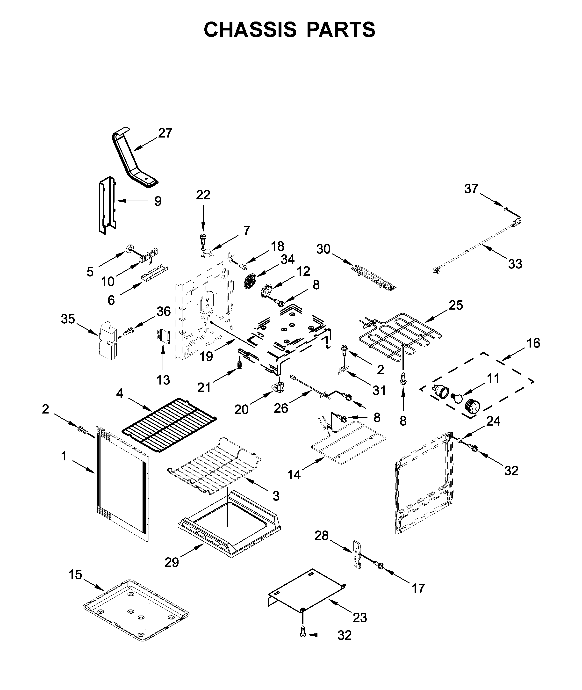 Maytag YMER8800FZ2 chassis parts diagram