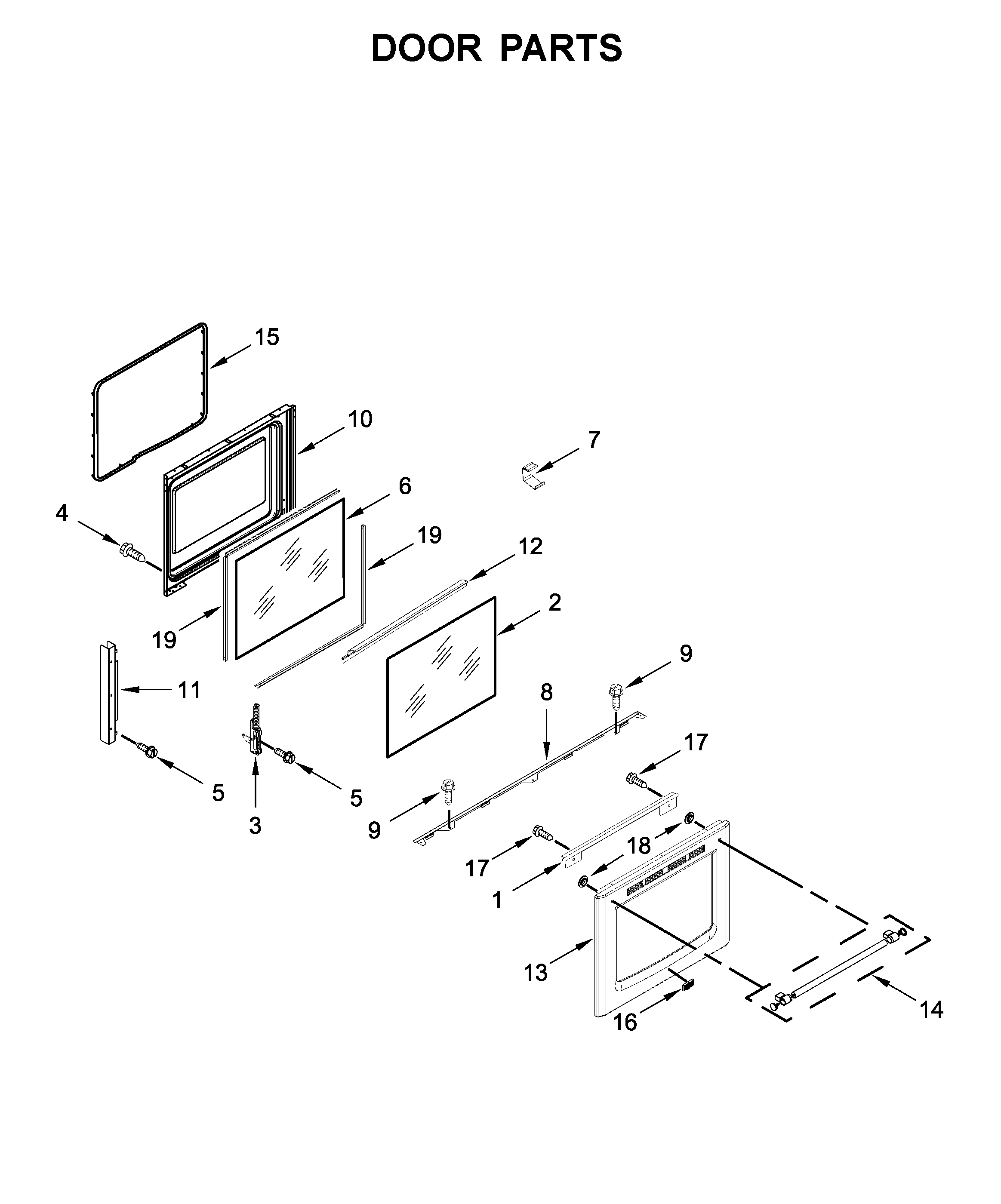 Maytag YMER8800FZ2 door parts diagram