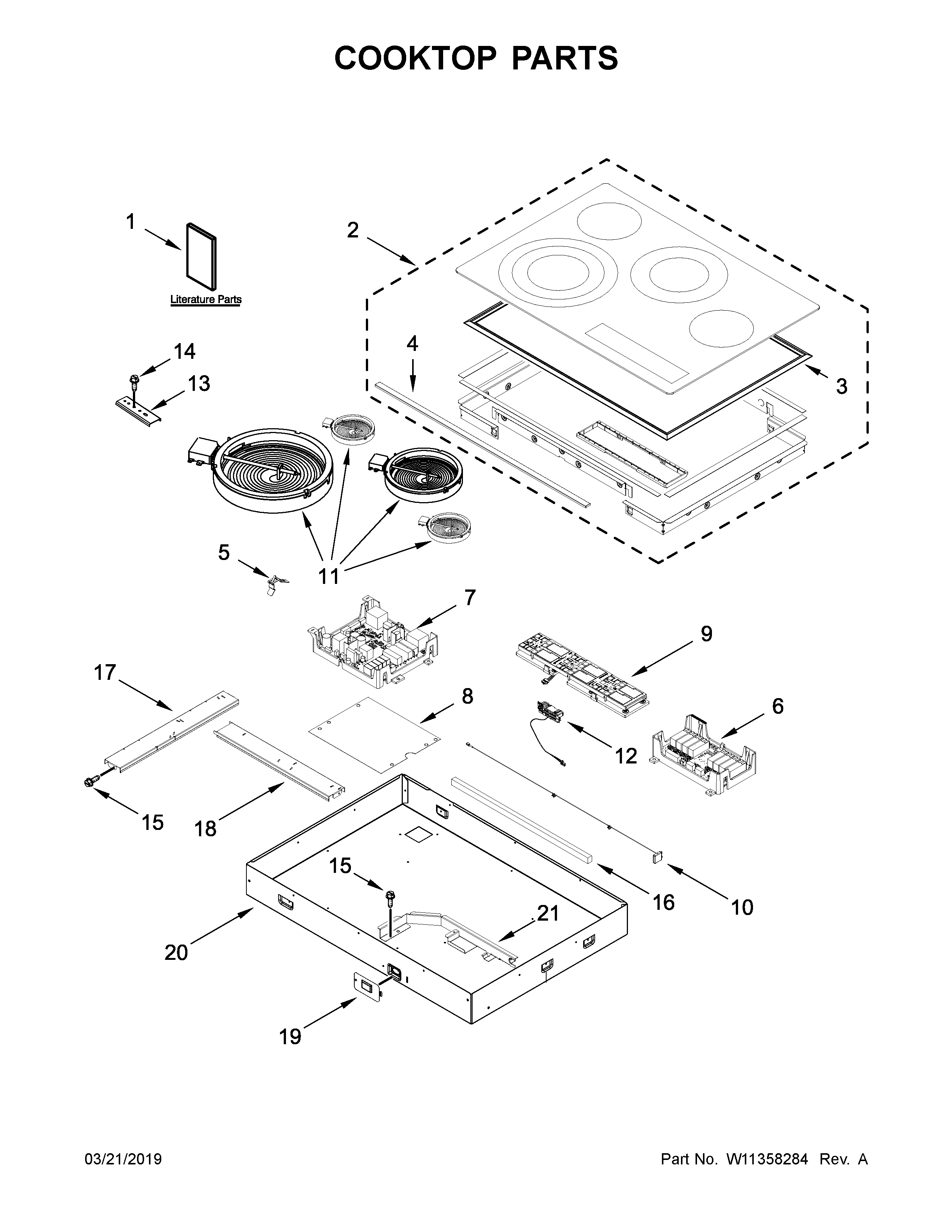 Jenn-Air JEC4430HB01 cooktop parts diagram