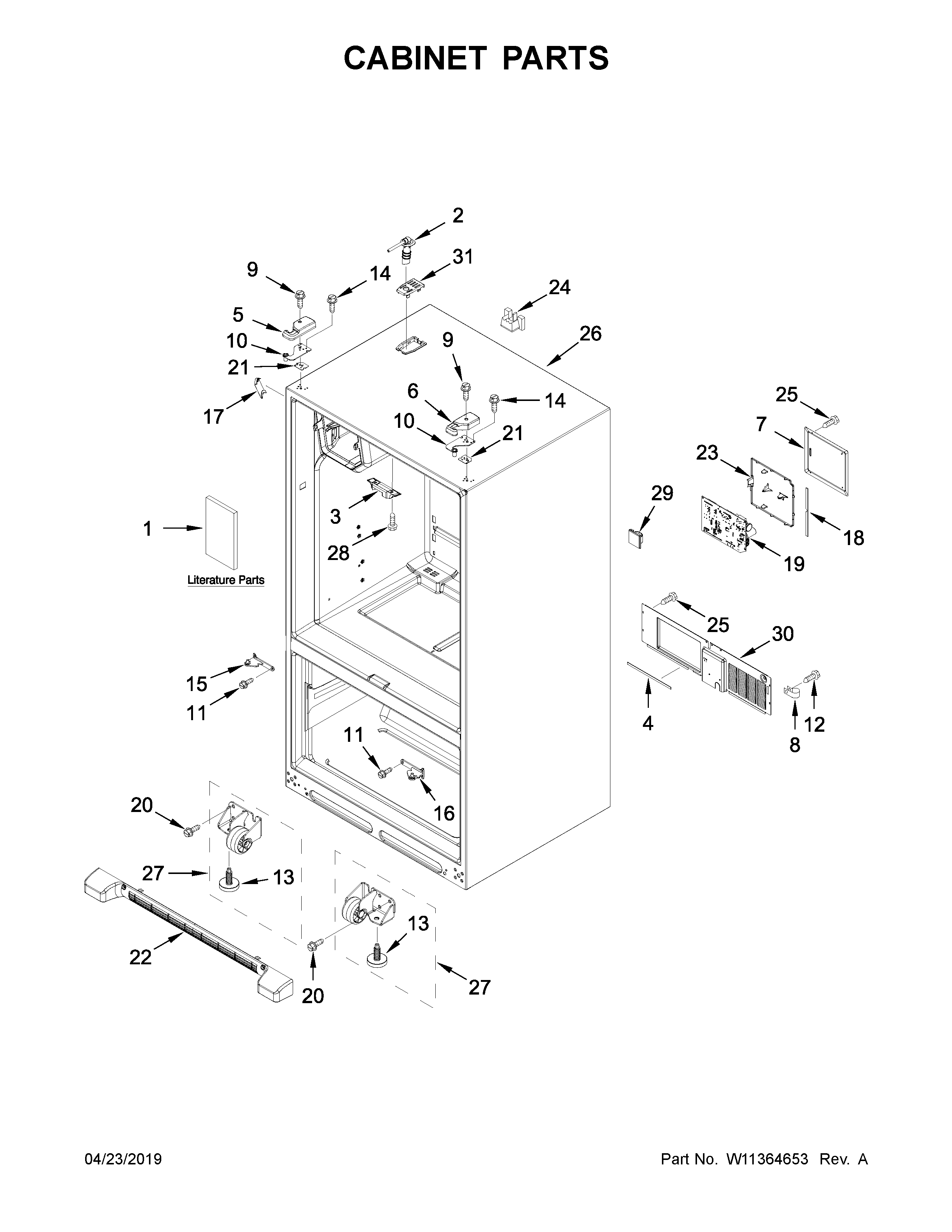 Maytag MFI2570FEW02 cabinet parts diagram