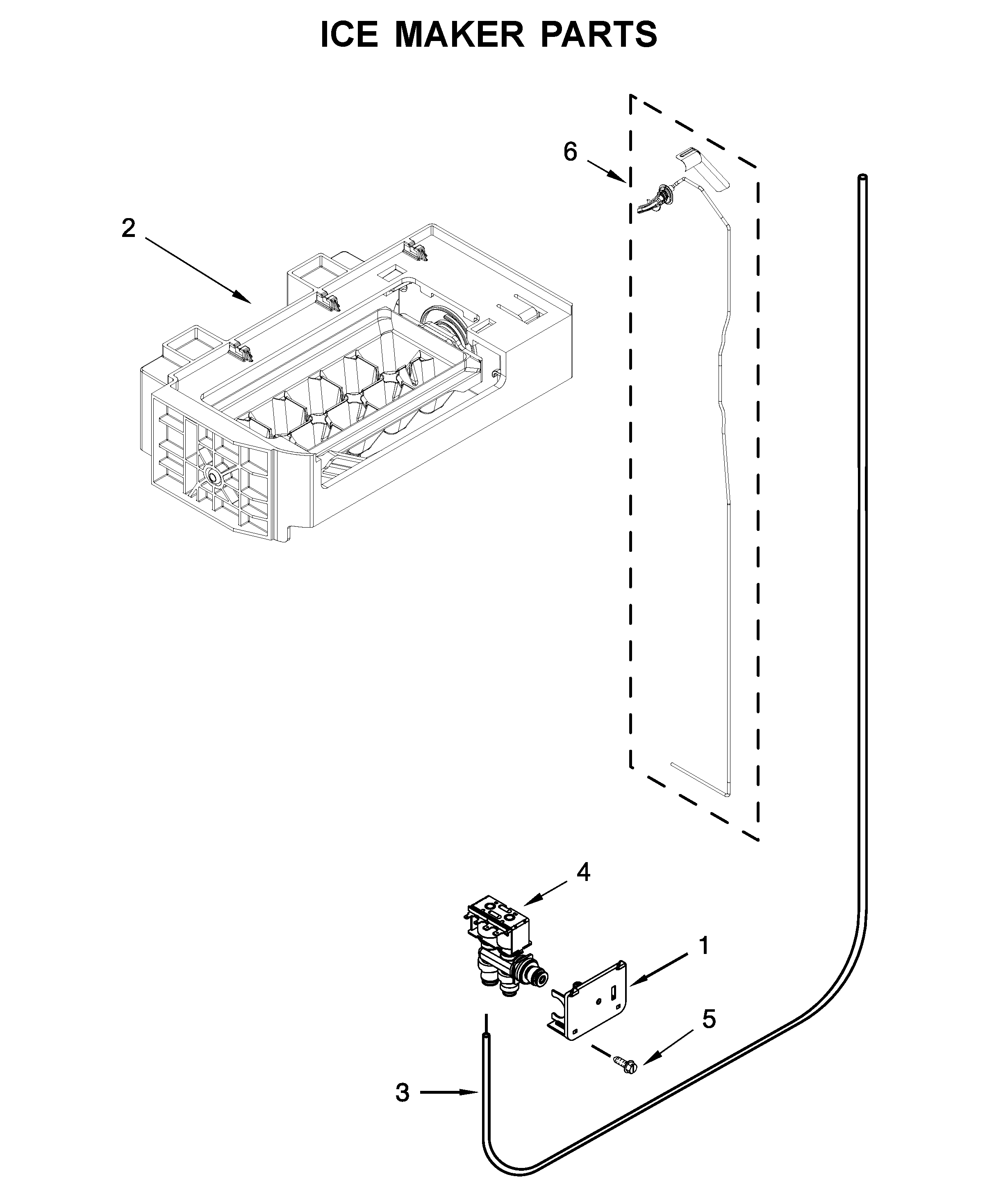 Whirlpool WRS576FIDW01 ice maker parts diagram