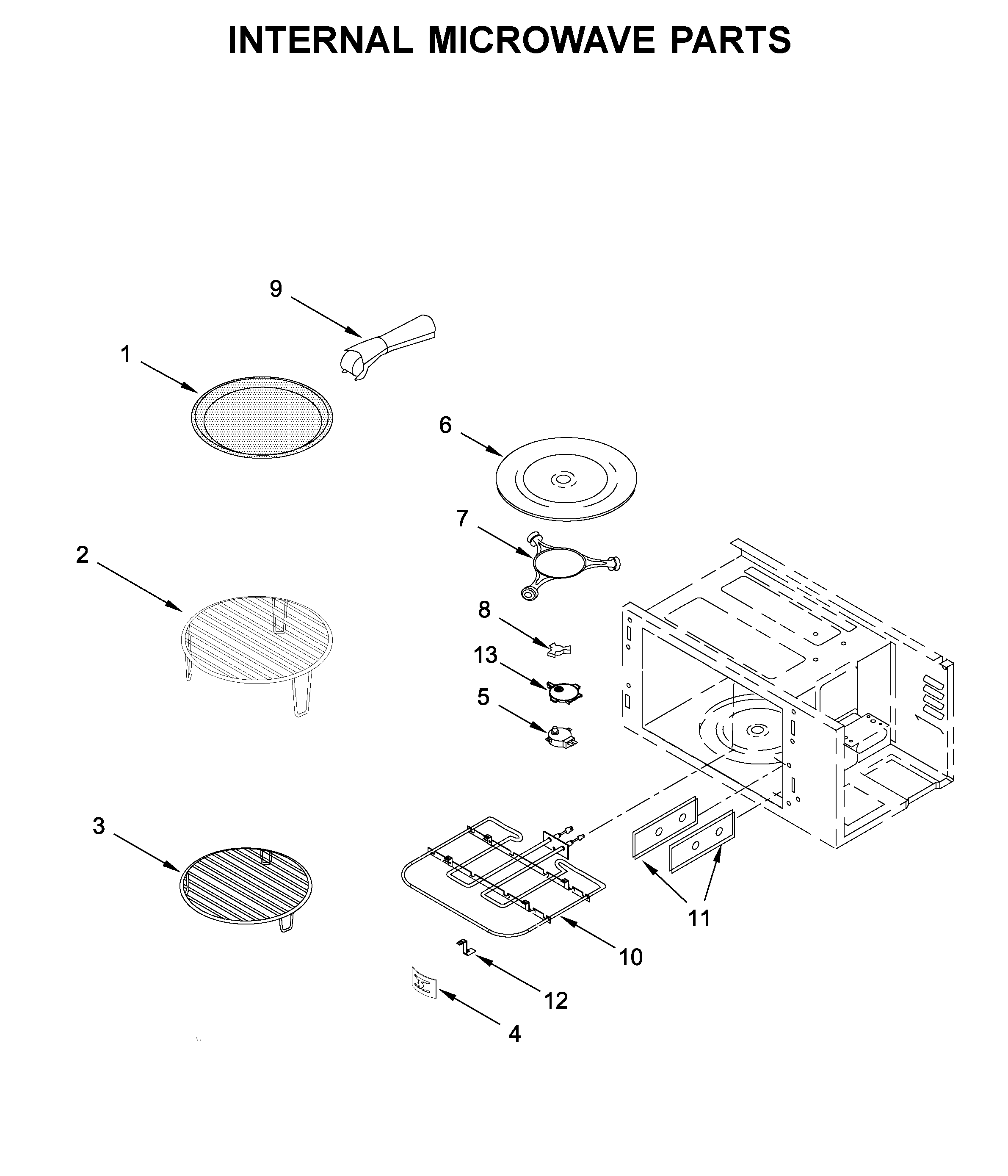 Jenn-Air JMC2427IM01 internal microwave parts diagram