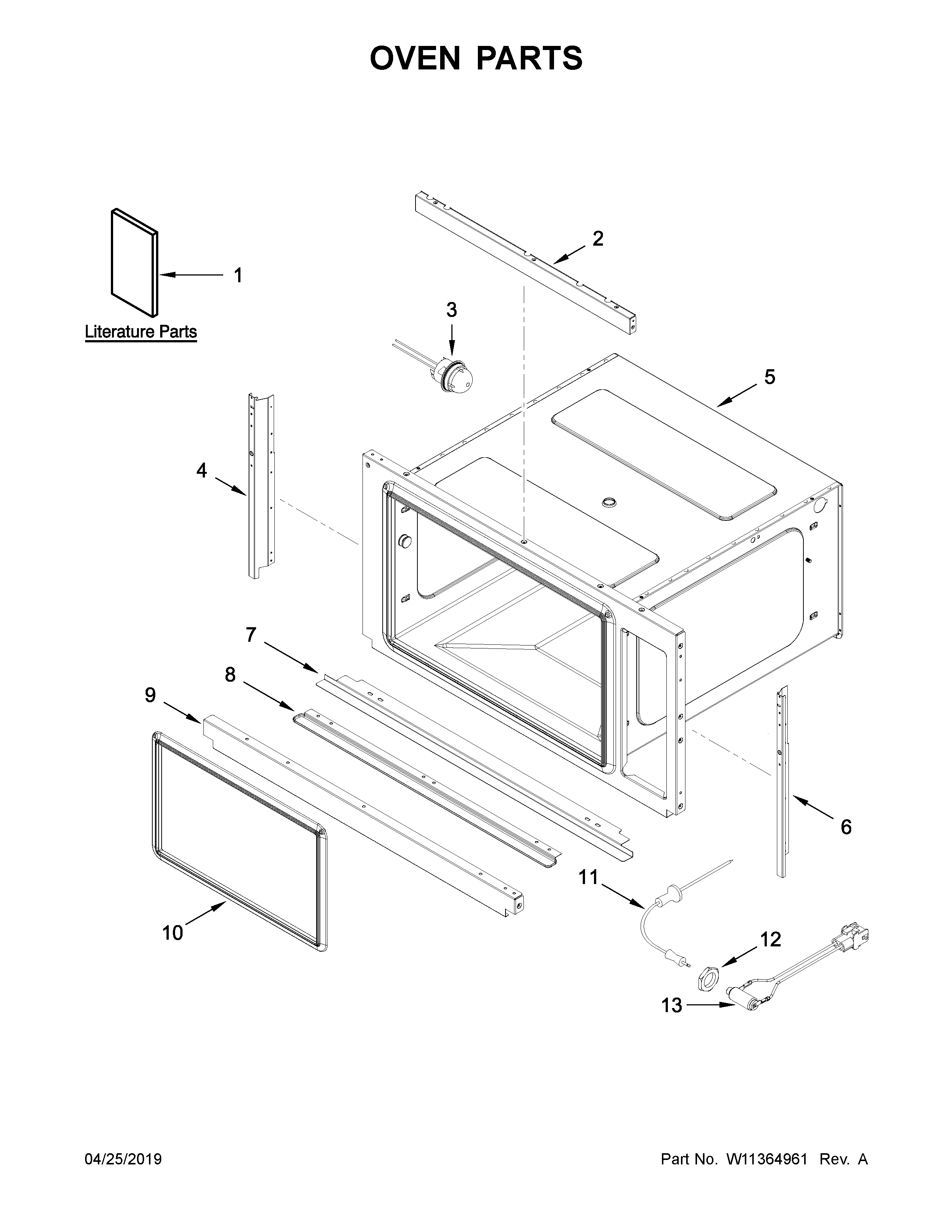 Jenn-Air JJW6024HL0 oven parts diagram