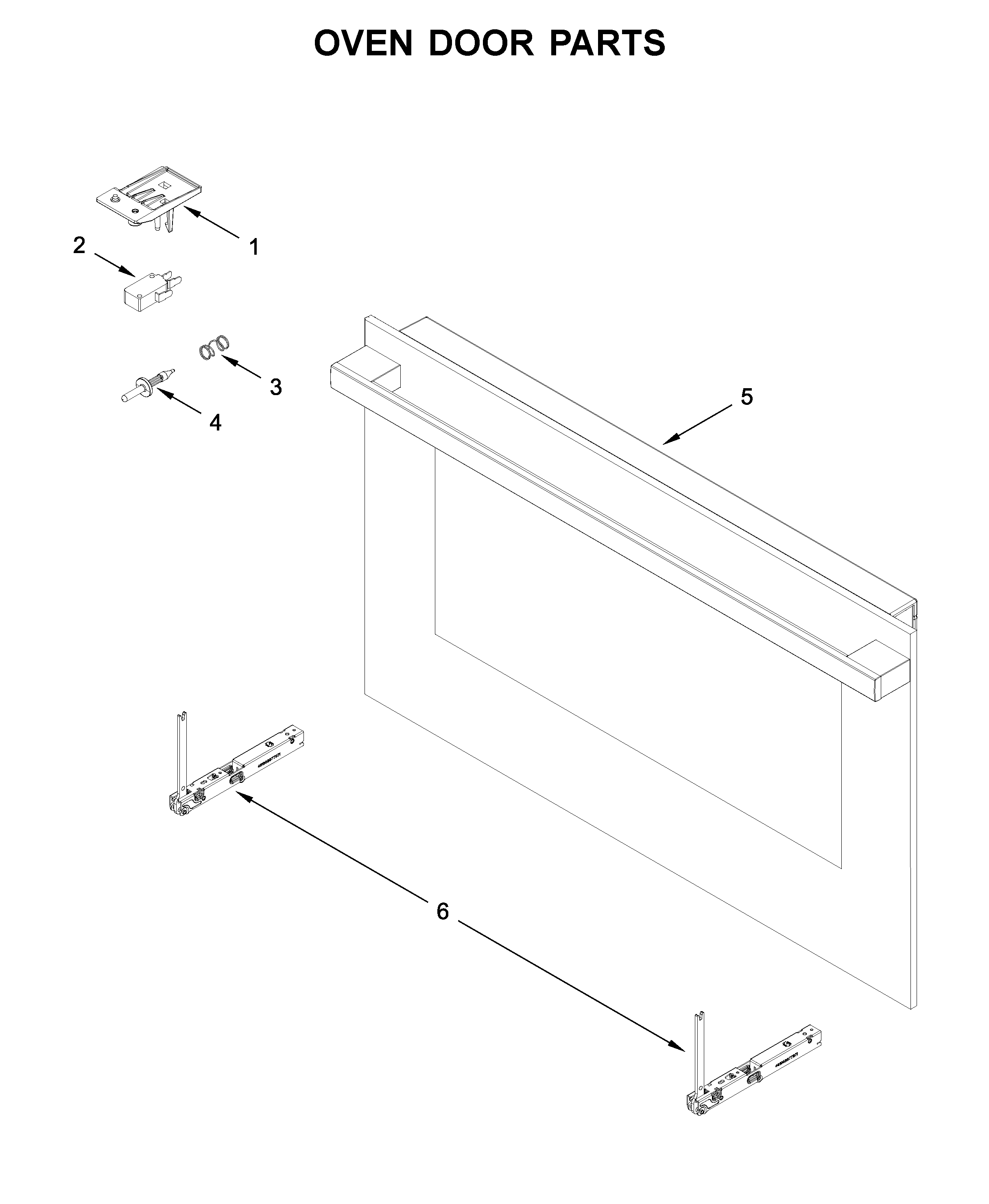 Jenn-Air JJW6024HM0 oven door parts diagram