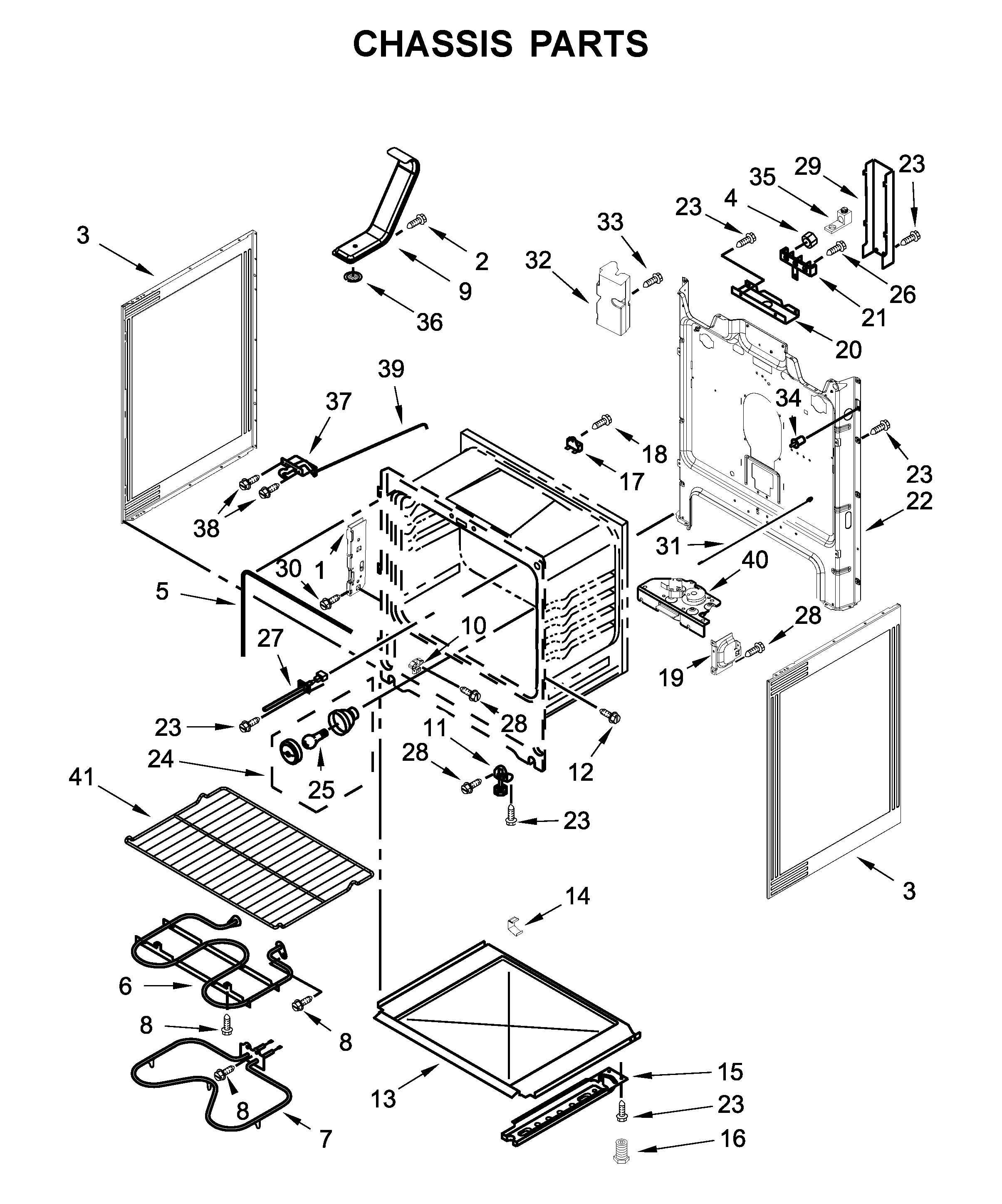 Whirlpool WFE525S0HZ1 chassis parts diagram