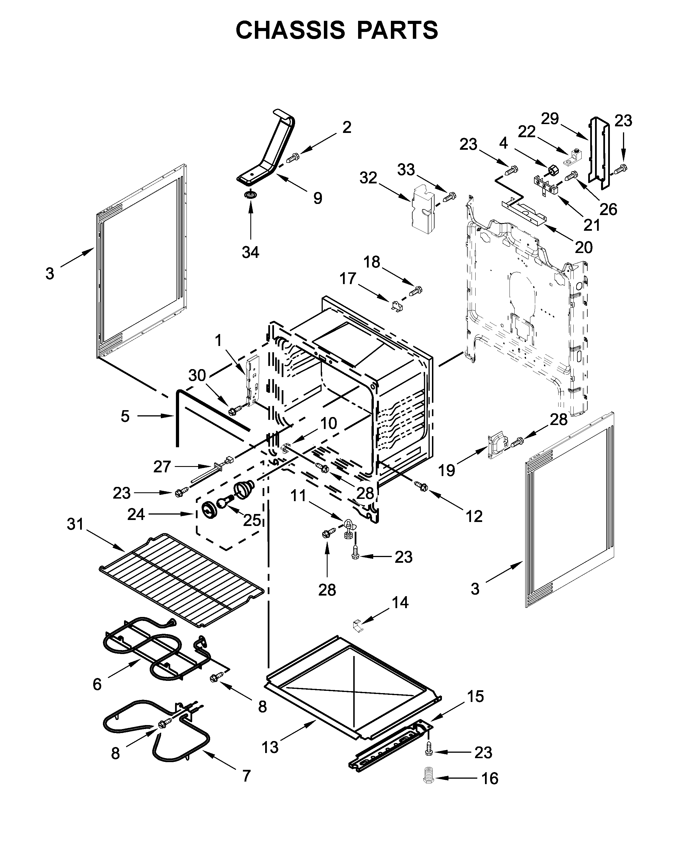 Whirlpool WFE505W0HS1 chassis parts diagram