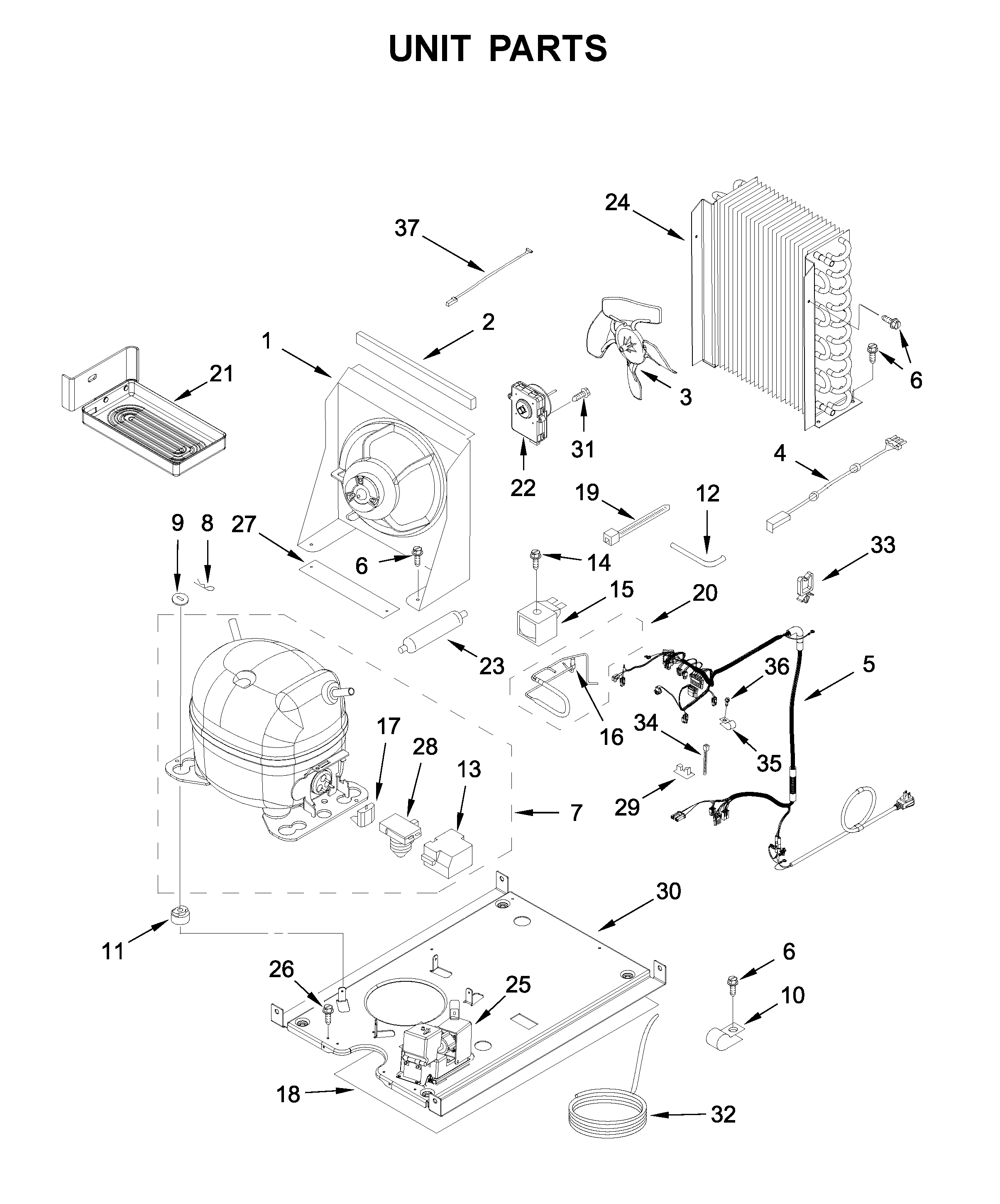 KitchenAid KUID508HPS00 unit parts diagram