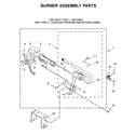 Whirlpool WGD6620HW1 burner assembly parts diagram