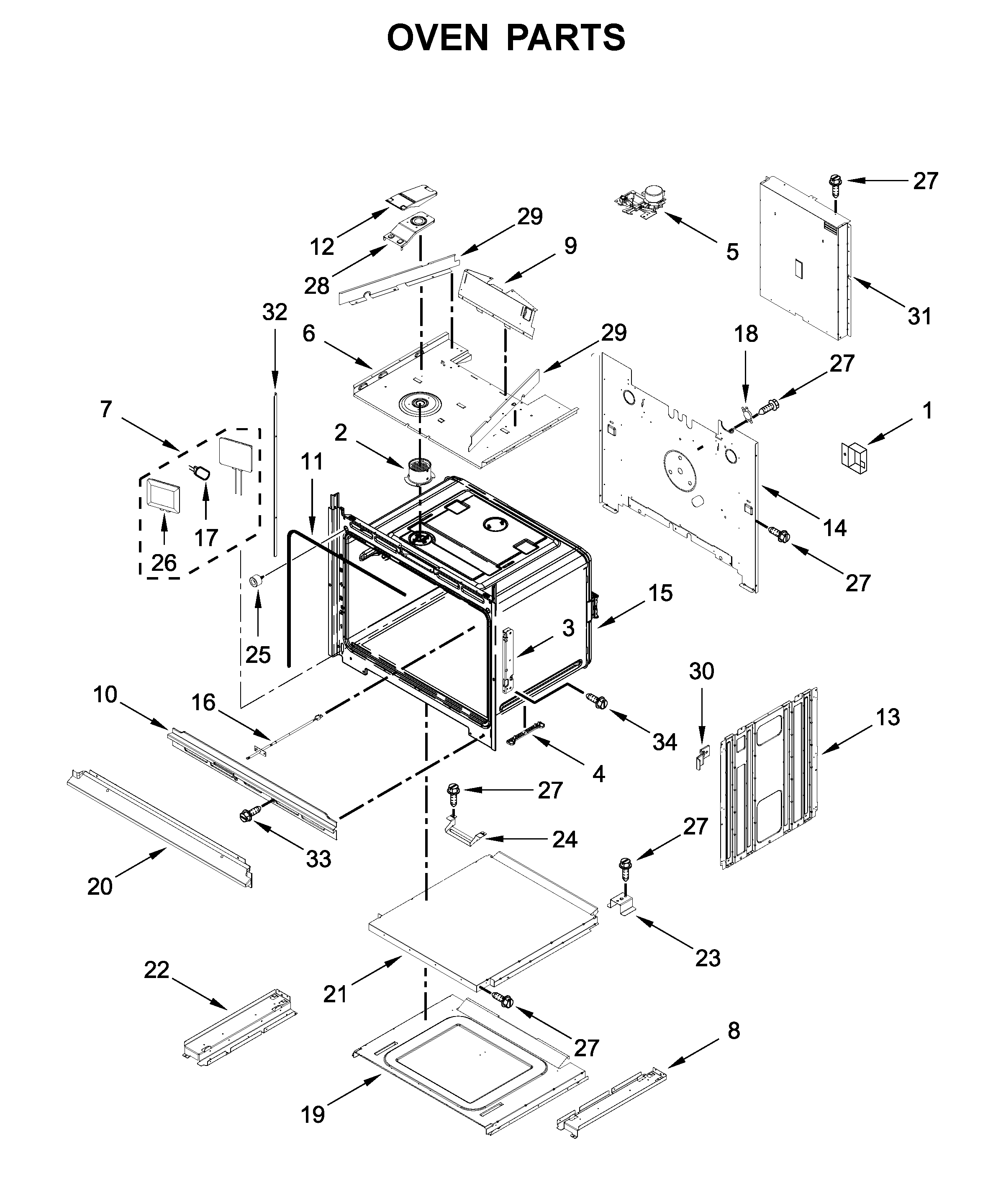 Jenn-Air JMW2430IM02 oven parts diagram
