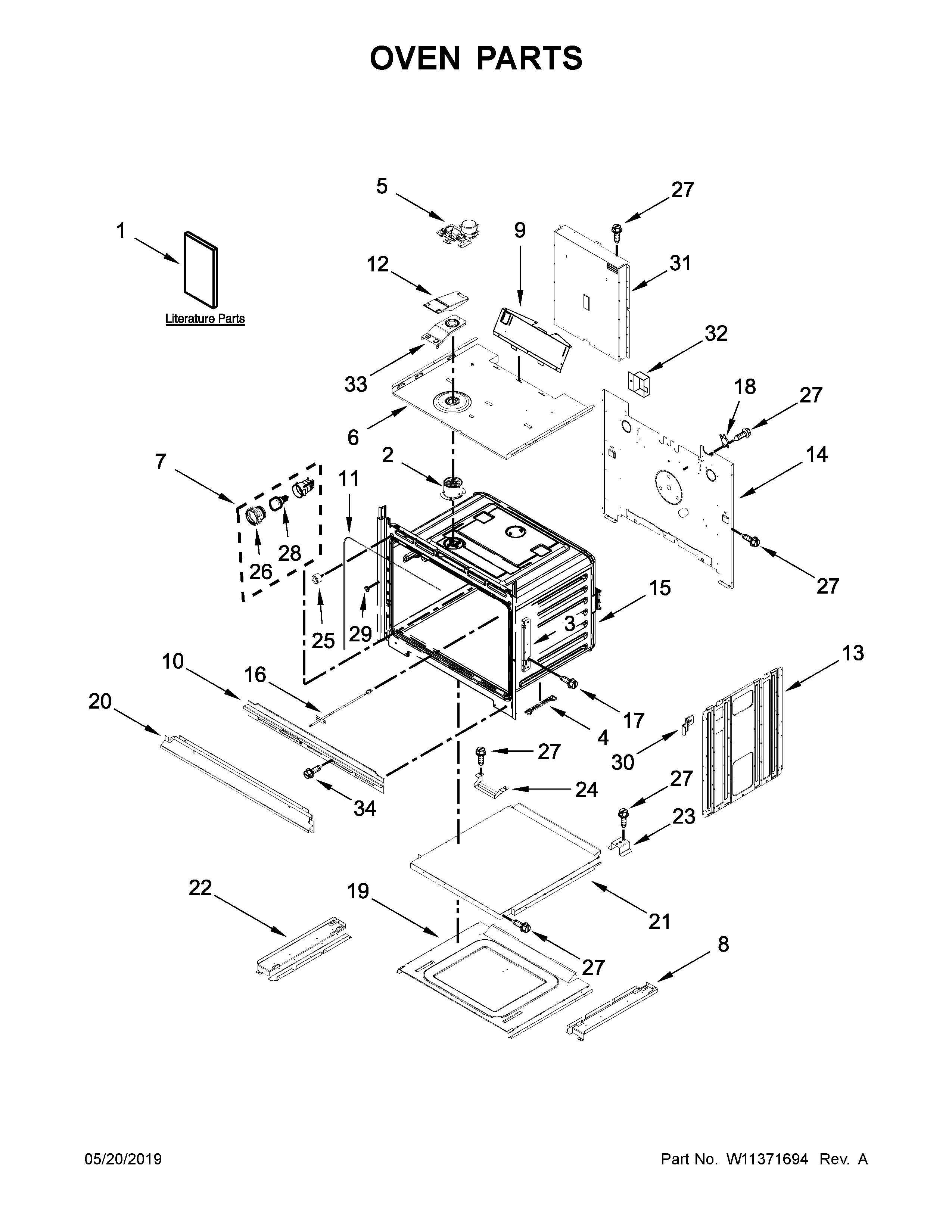 Maytag MMW9730FZ05 oven parts diagram
