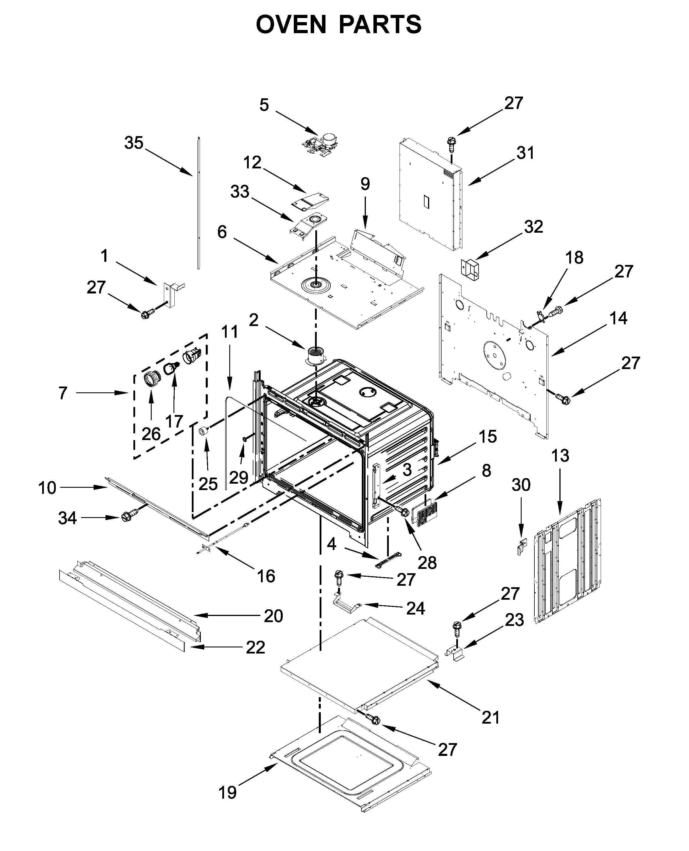 Whirlpool WOS31ES0JS00 oven parts diagram