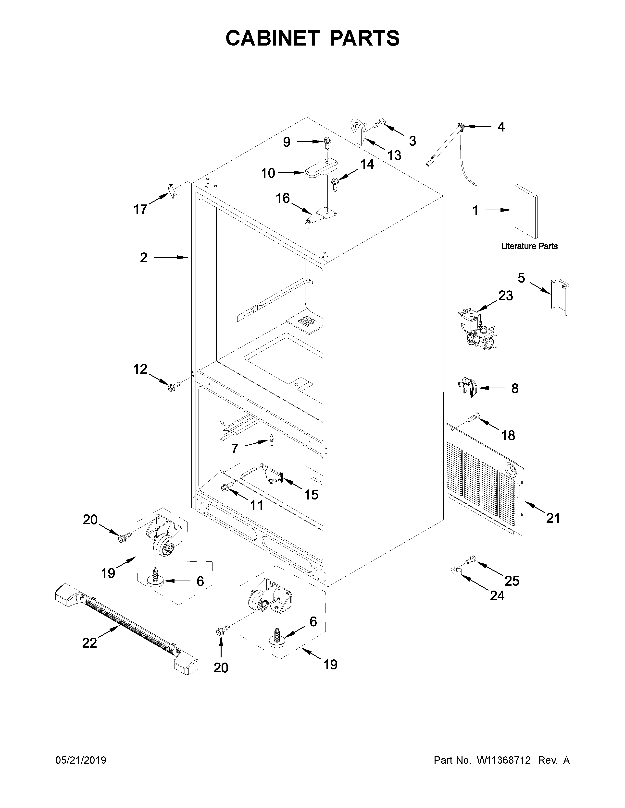 Maytag MBF2258FEZ03 cabinet parts diagram