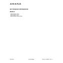 Amana ABB1921BRW01 cover sheet diagram