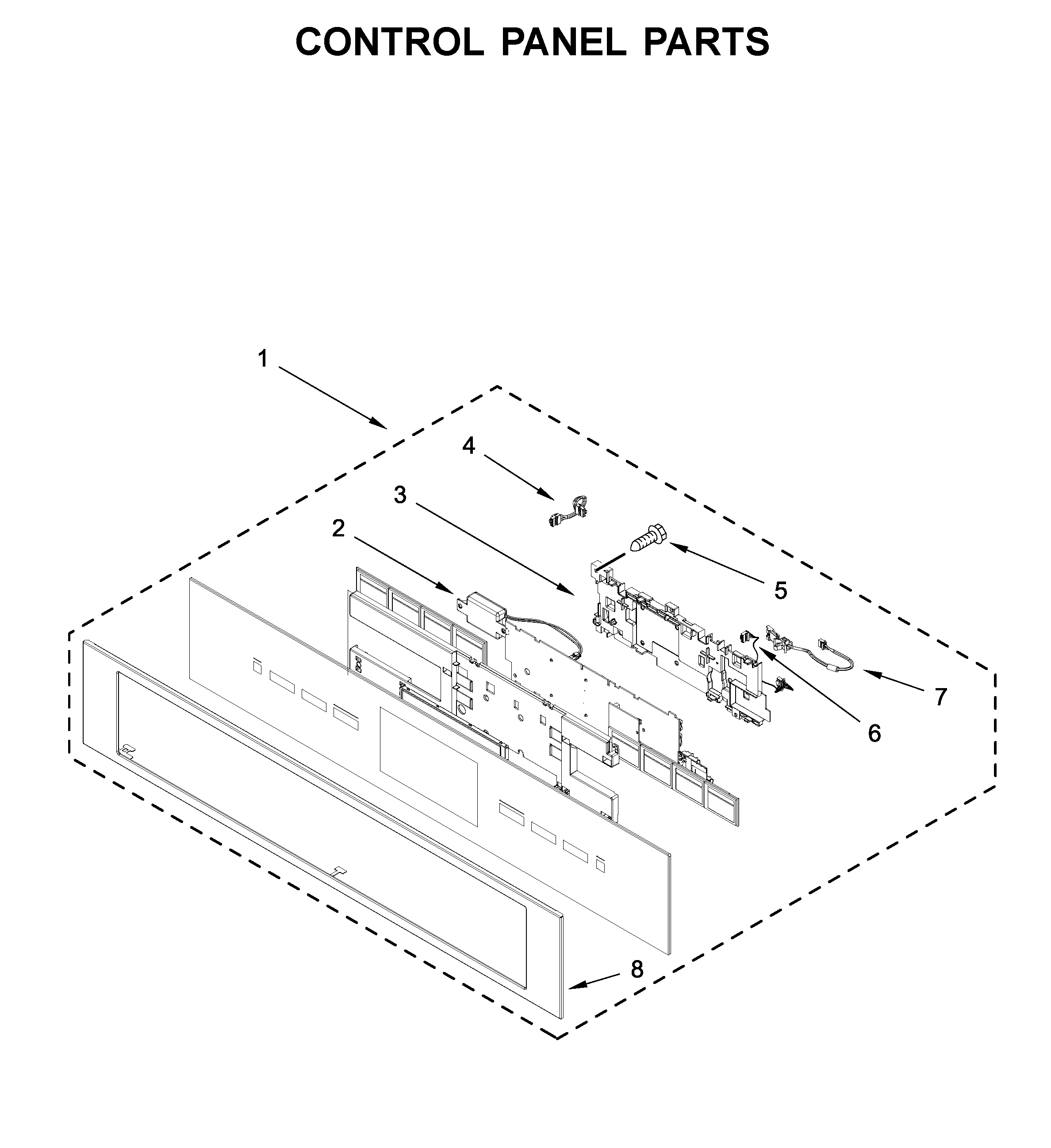 Jenn-Air JMC2427IL02 control panel parts diagram