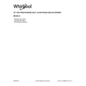 Whirlpool WFG524SLAB2 cover sheet diagram