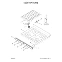 Whirlpool WFG524SLAB2 cooktop parts diagram