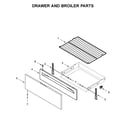 Whirlpool WFG524SLAB2 drawer and broiler parts diagram