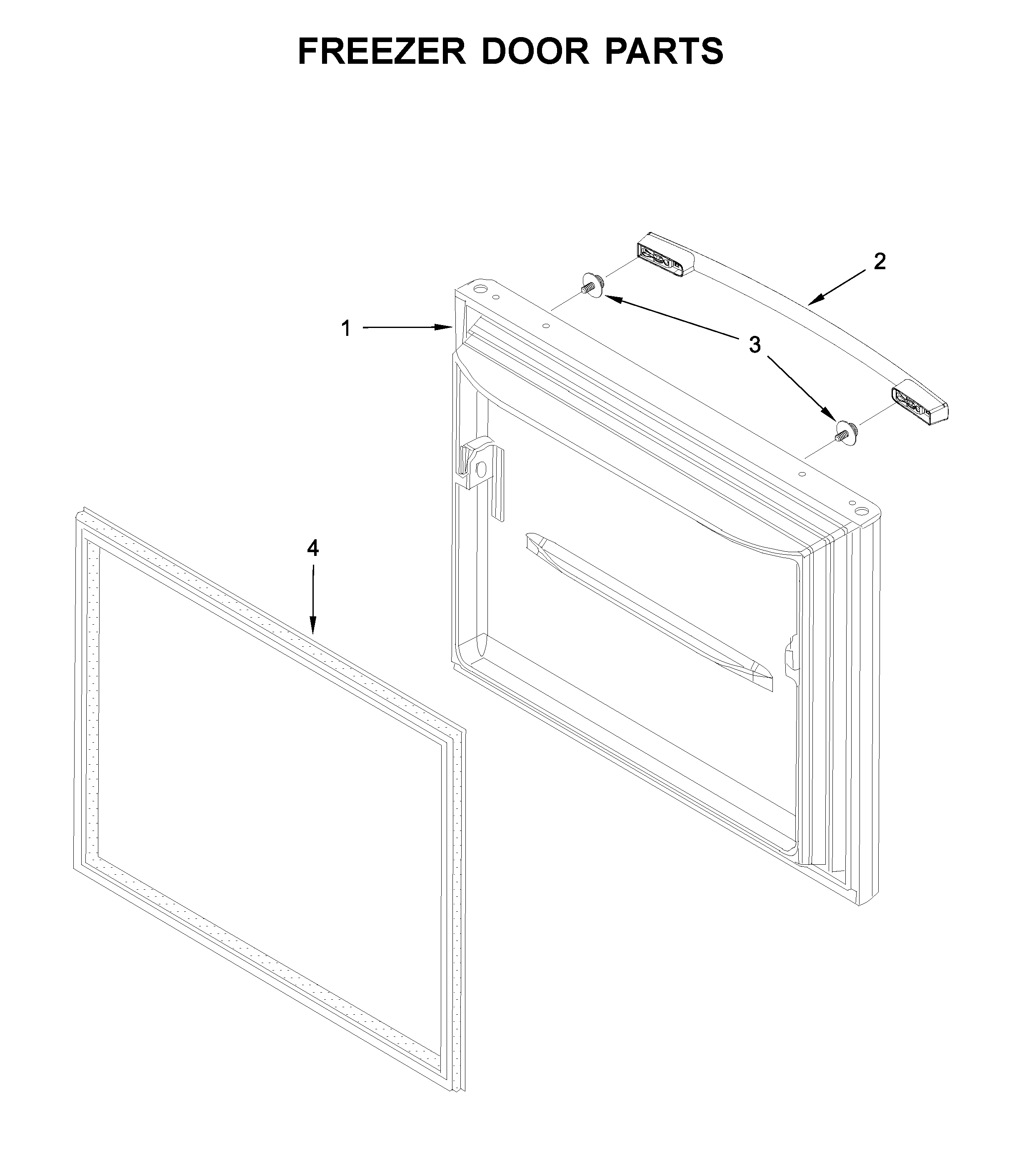 Amana ABB2224BRM01 freezer door parts diagram