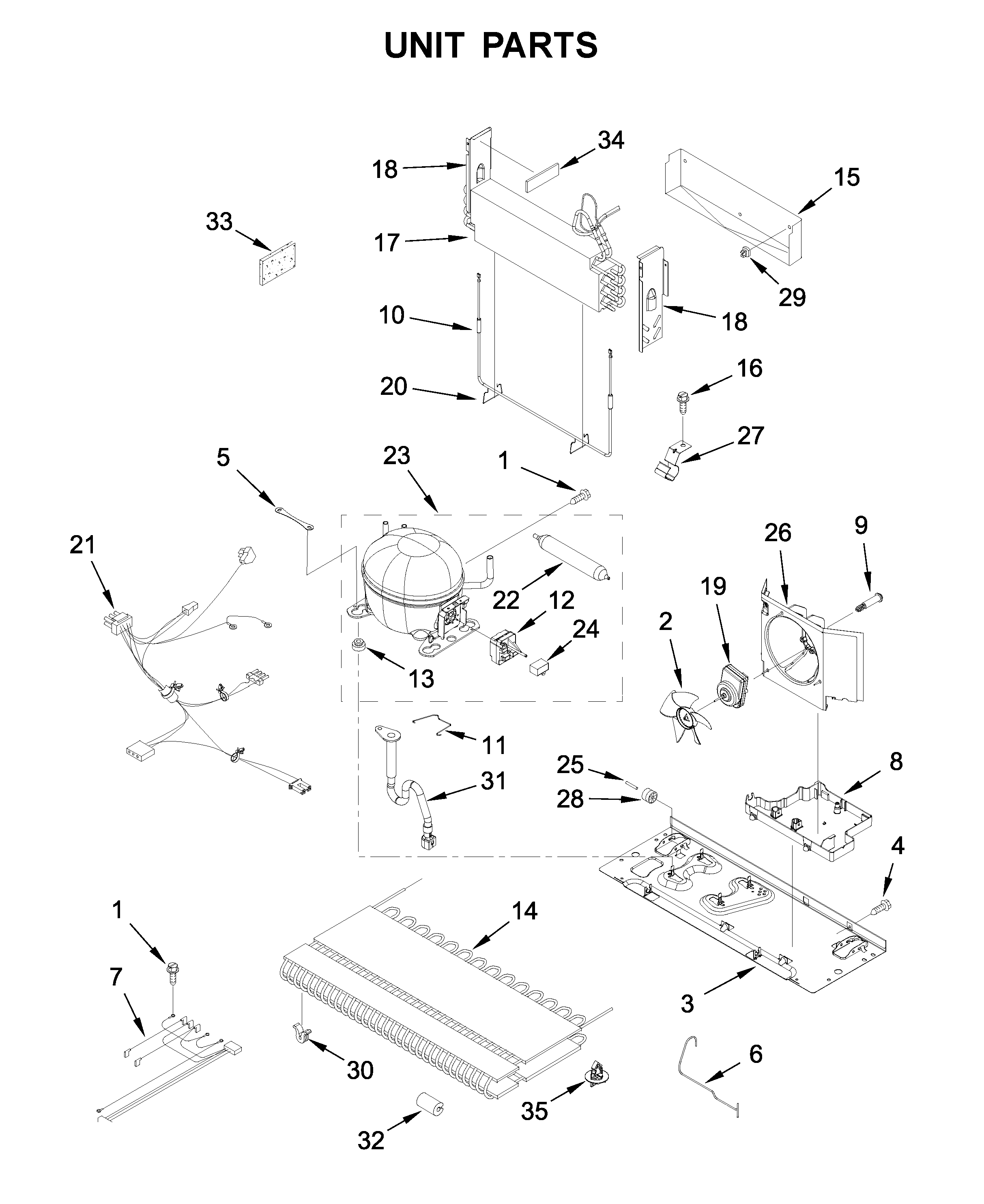 Amana ABB2224BRM01 unit parts diagram