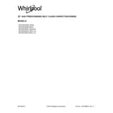 Whirlpool WFG540H0EH0 cover sheet diagram