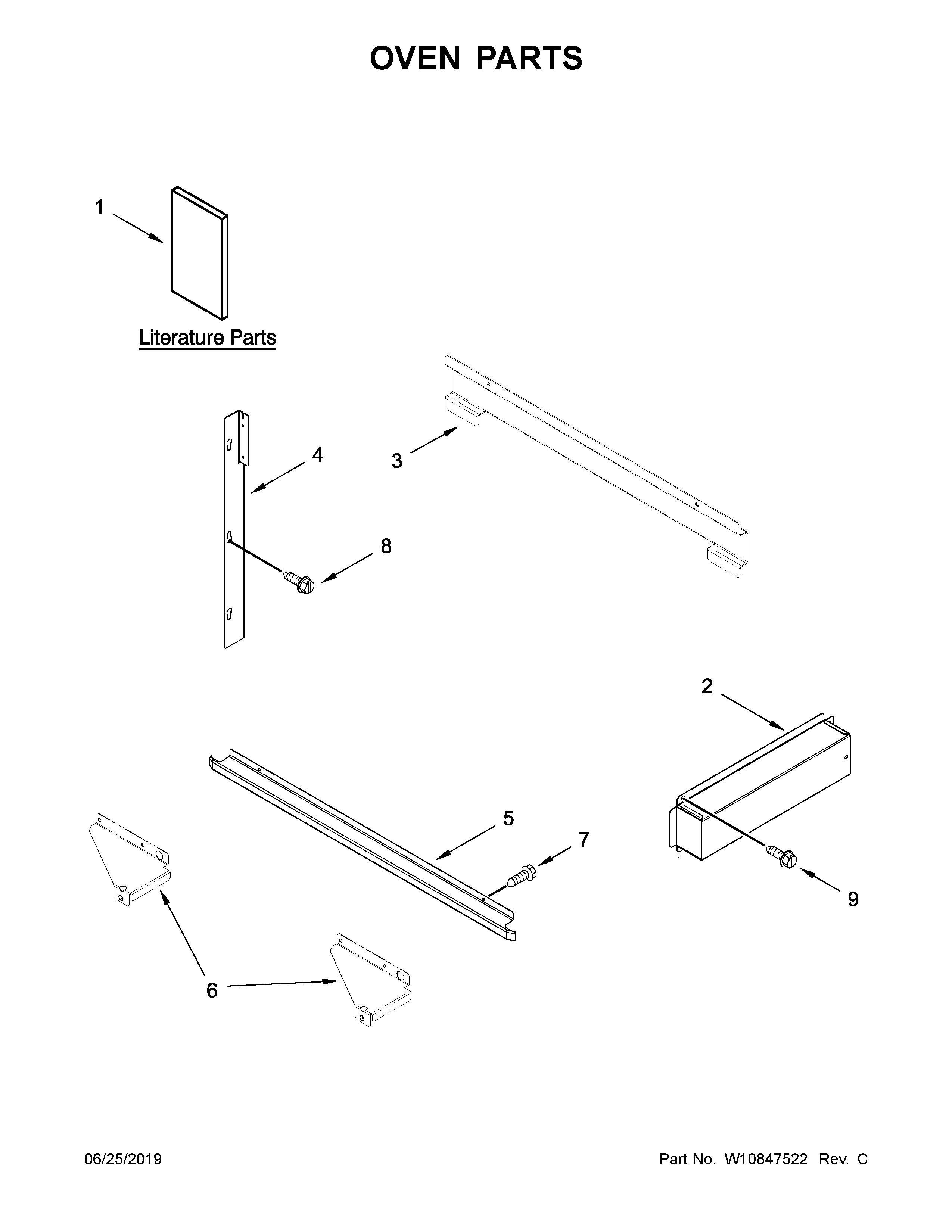 KitchenAid KMBP100EBS01 oven parts diagram