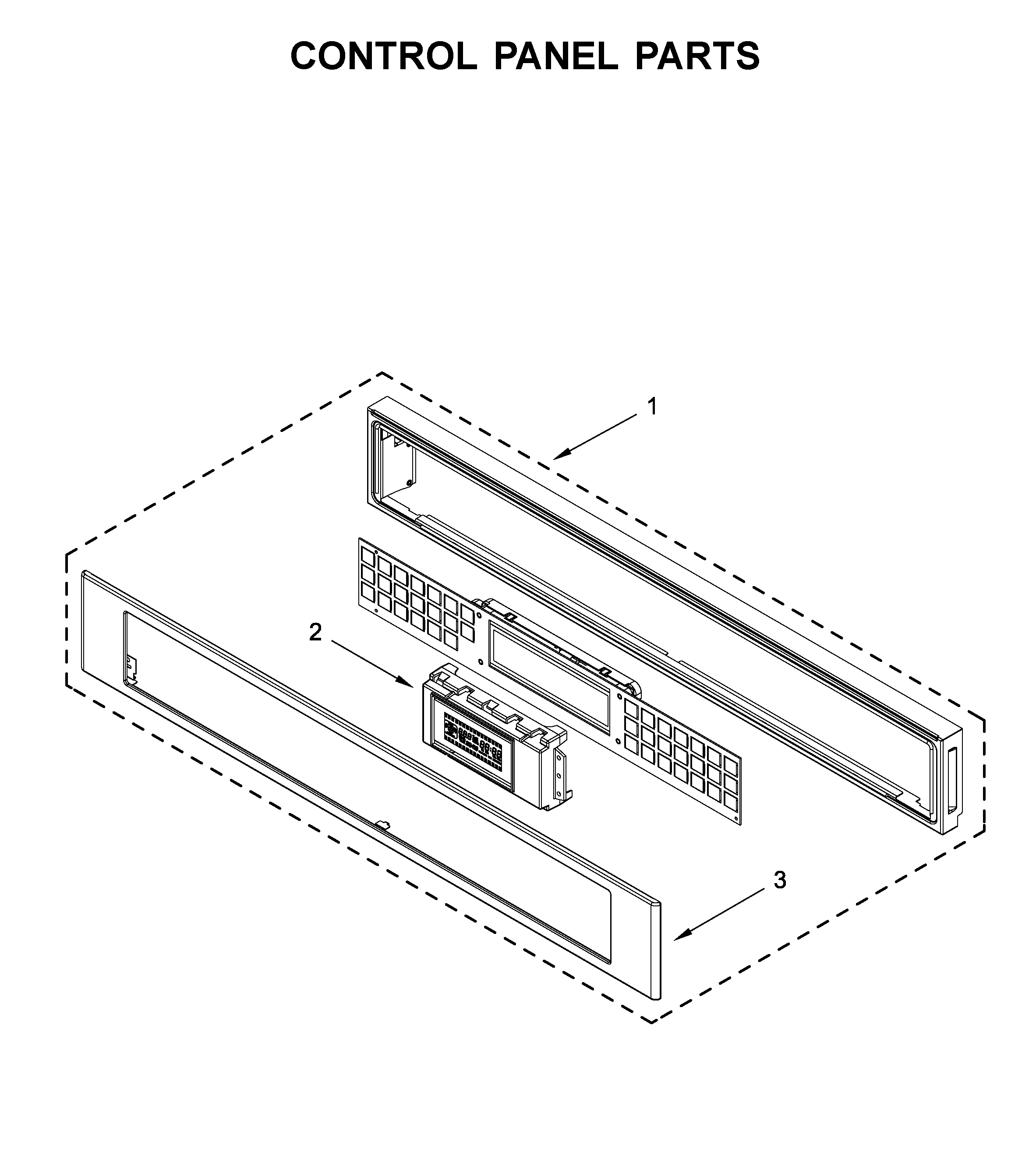 KitchenAid KMBP100EBS01 control panel parts diagram