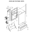 Whirlpool WDF518SAAB0 door and toe panel parts diagram
