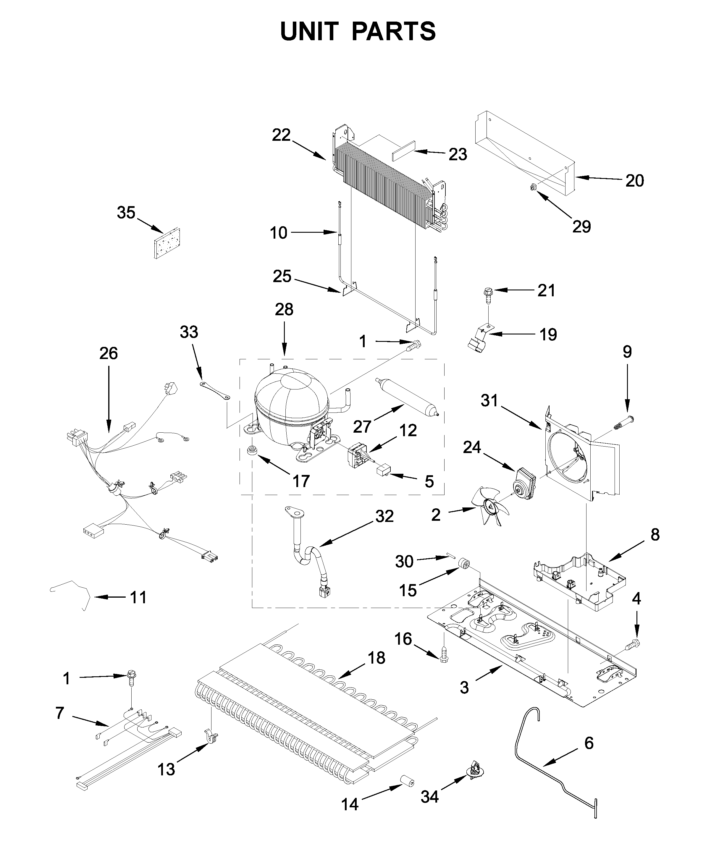 KitchenAid KRFF302EBS00 unit parts diagram