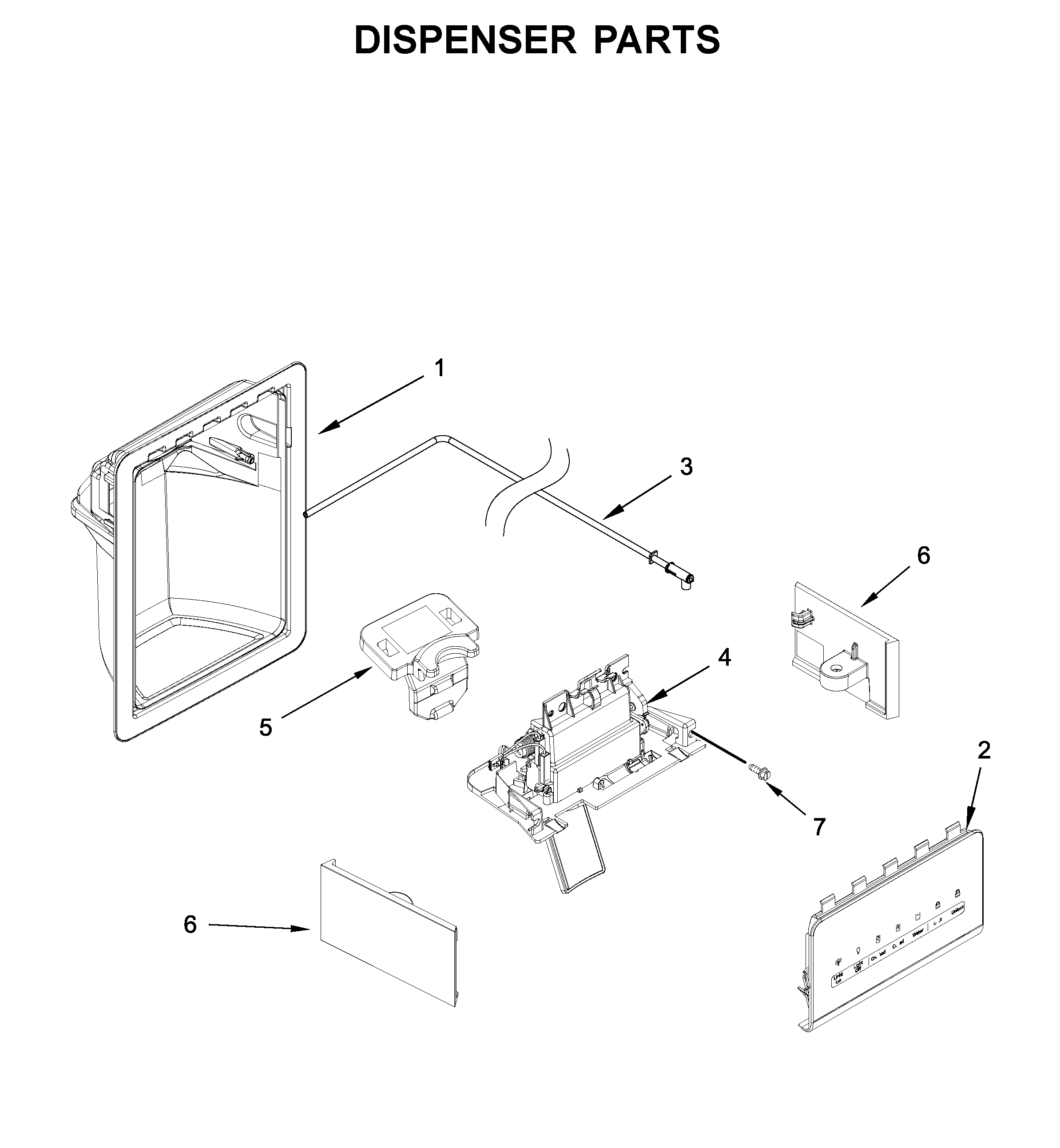 Whirlpool WRS555SIHV00 dispenser parts diagram