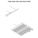 Whirlpool WDF590SAJB0 third level rack and track parts diagram