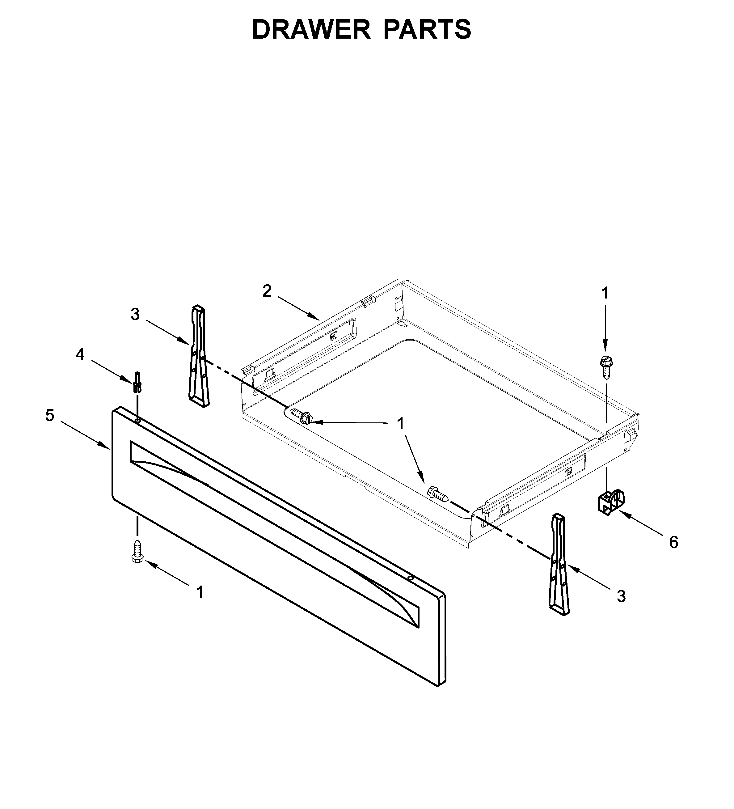 Whirlpool WFC150M0EB4 drawer parts diagram