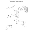 Jenn-Air JFFCC72EHL01 dispenser front parts diagram