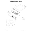 Maytag MGD5630HC1 top and console parts diagram