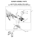Whirlpool WGD7300DW3 burner assembly parts diagram