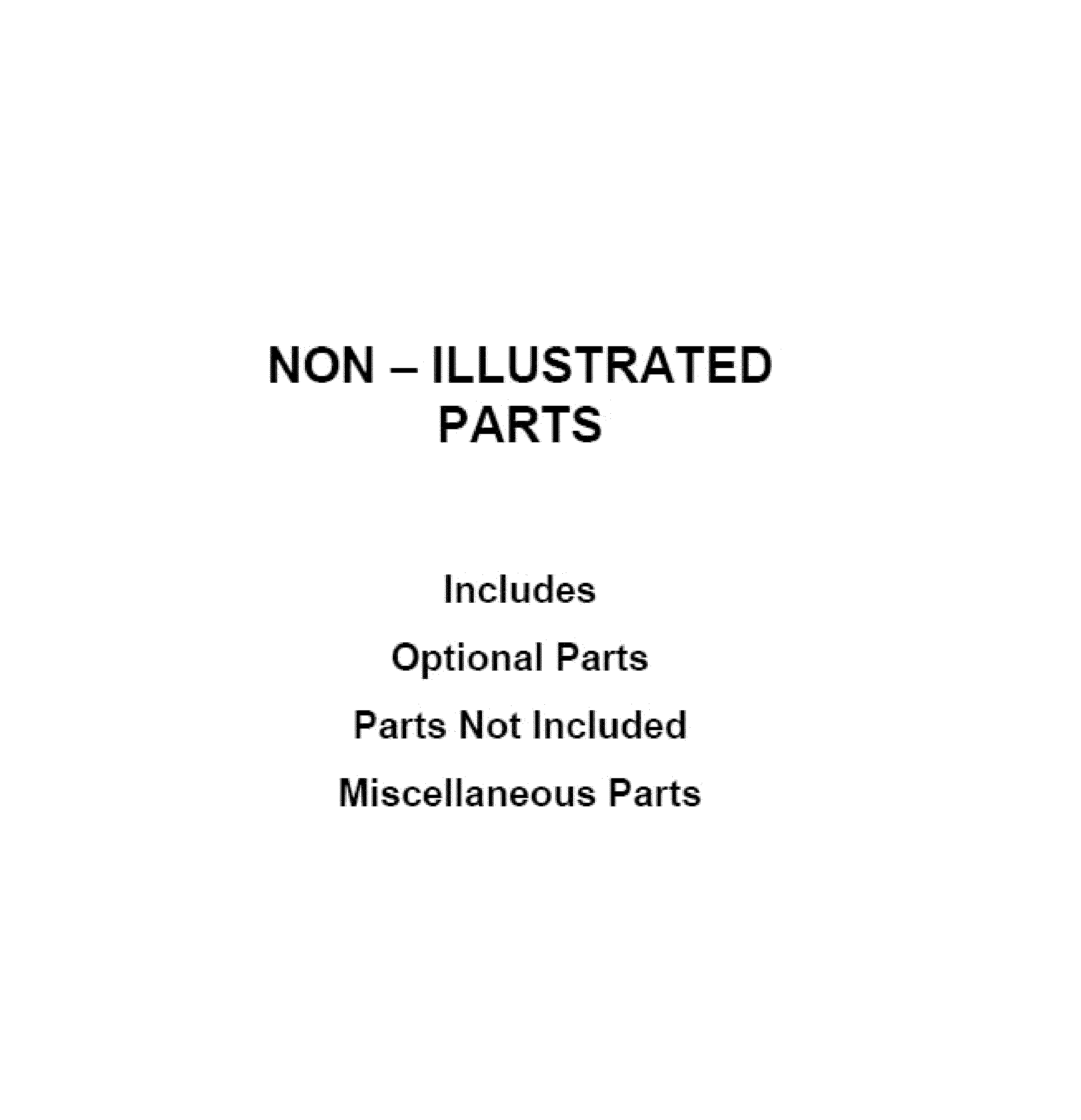 Inglis YIED5900HW1 optional parts (not included) diagram