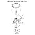 Maytag MVWC565FW2 gearcase, motor and pump parts diagram