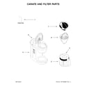 KitchenAid KCM1208DG0 carafe and filter parts diagram