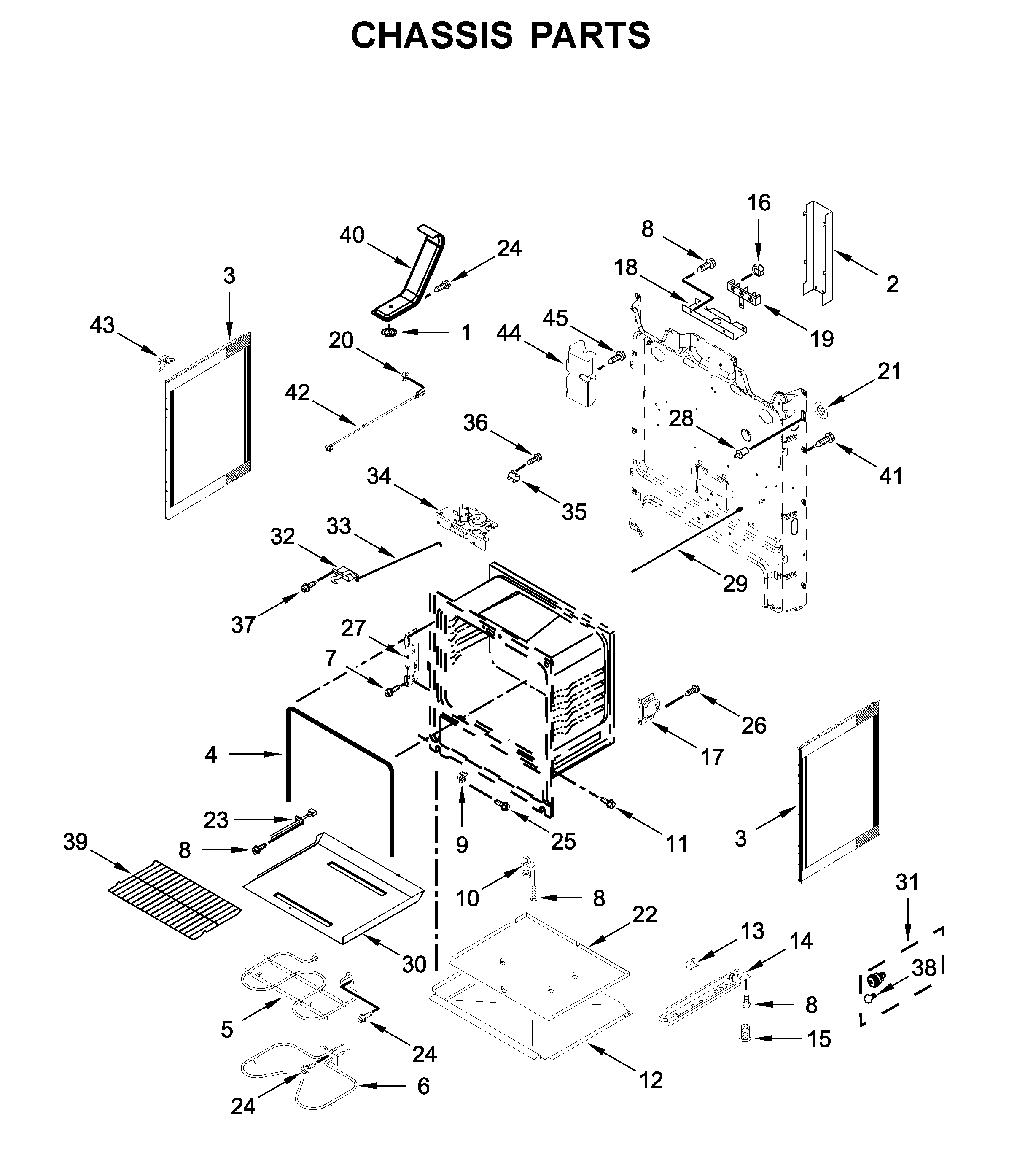 Maytag YMER6600FB2 chassis parts diagram